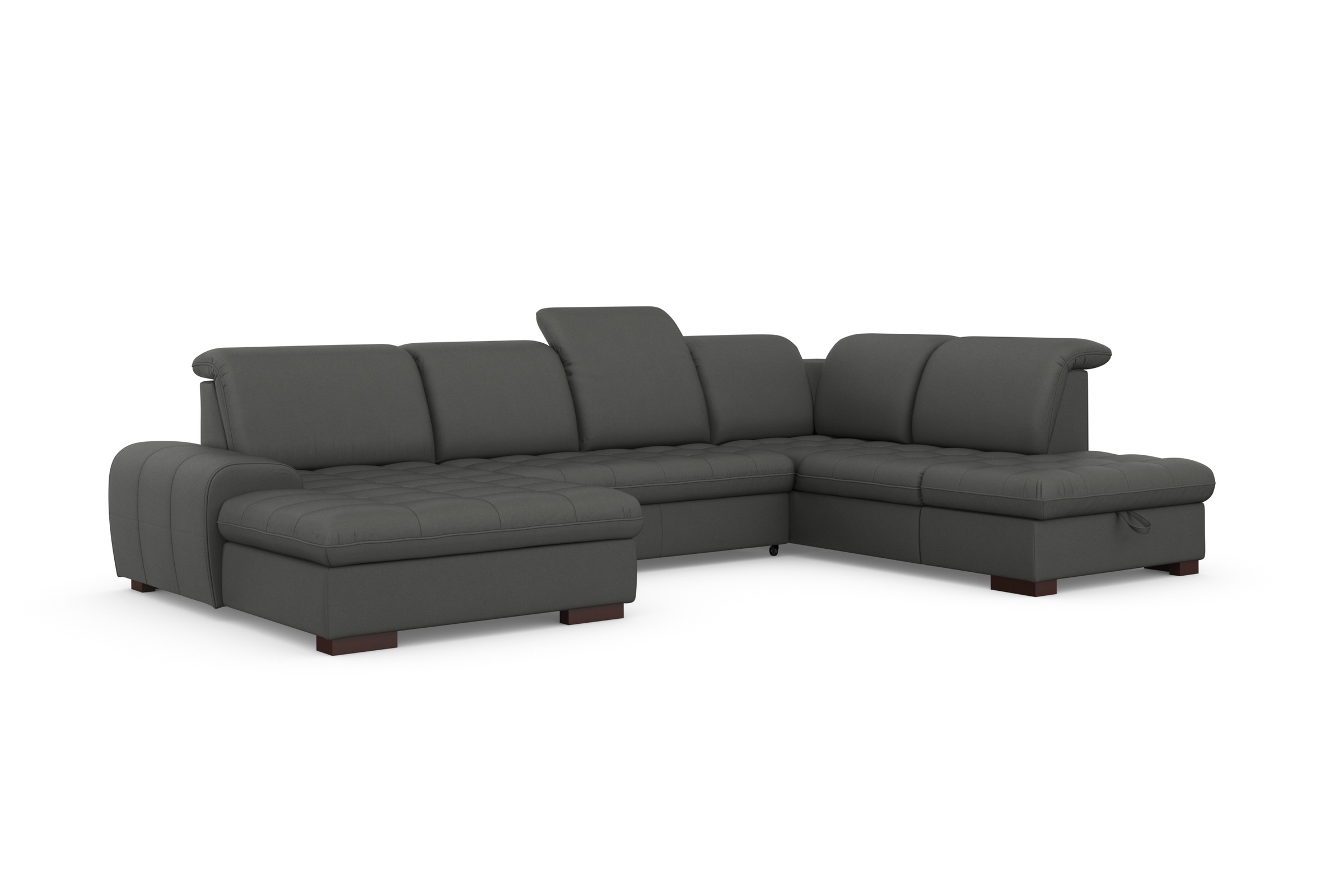 sit&more Wohnlandschaft »Luxor U-Form«, wahlweise mit Bettfunktion, Bettkasten und Kopfteilverstellung