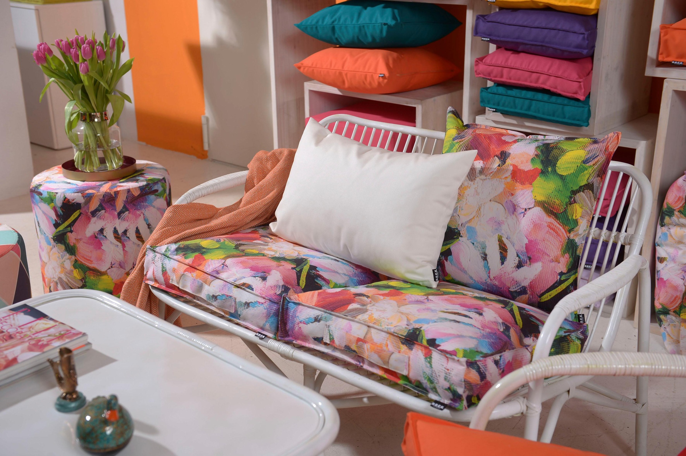 Thumbnail - H.O.C.K. Sitzkissen "Flower" in sommerlichen Farben