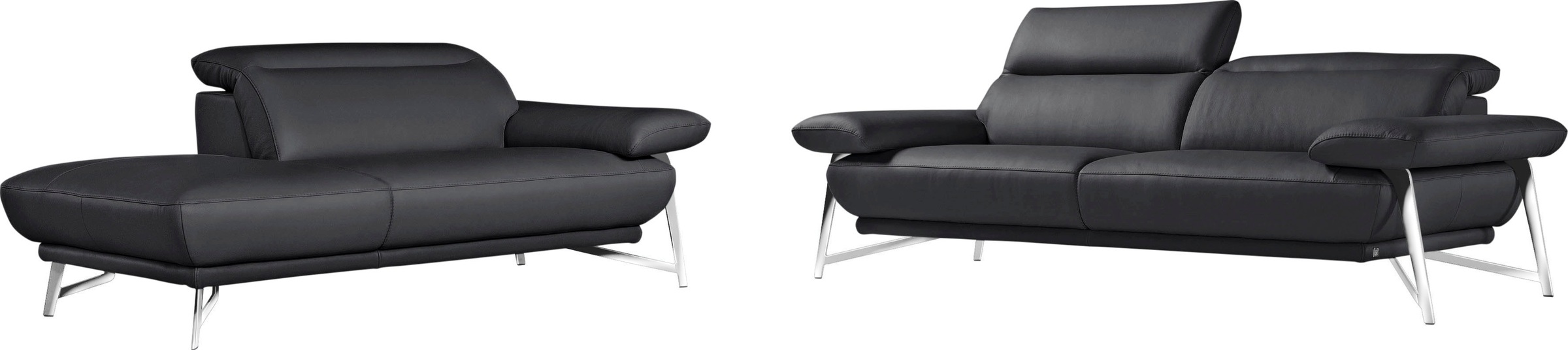 Egoitaliano Sofa "Anais, erstklassiger Sitzkomfort, Fußfarbe chrom" Set, Ko günstig online kaufen