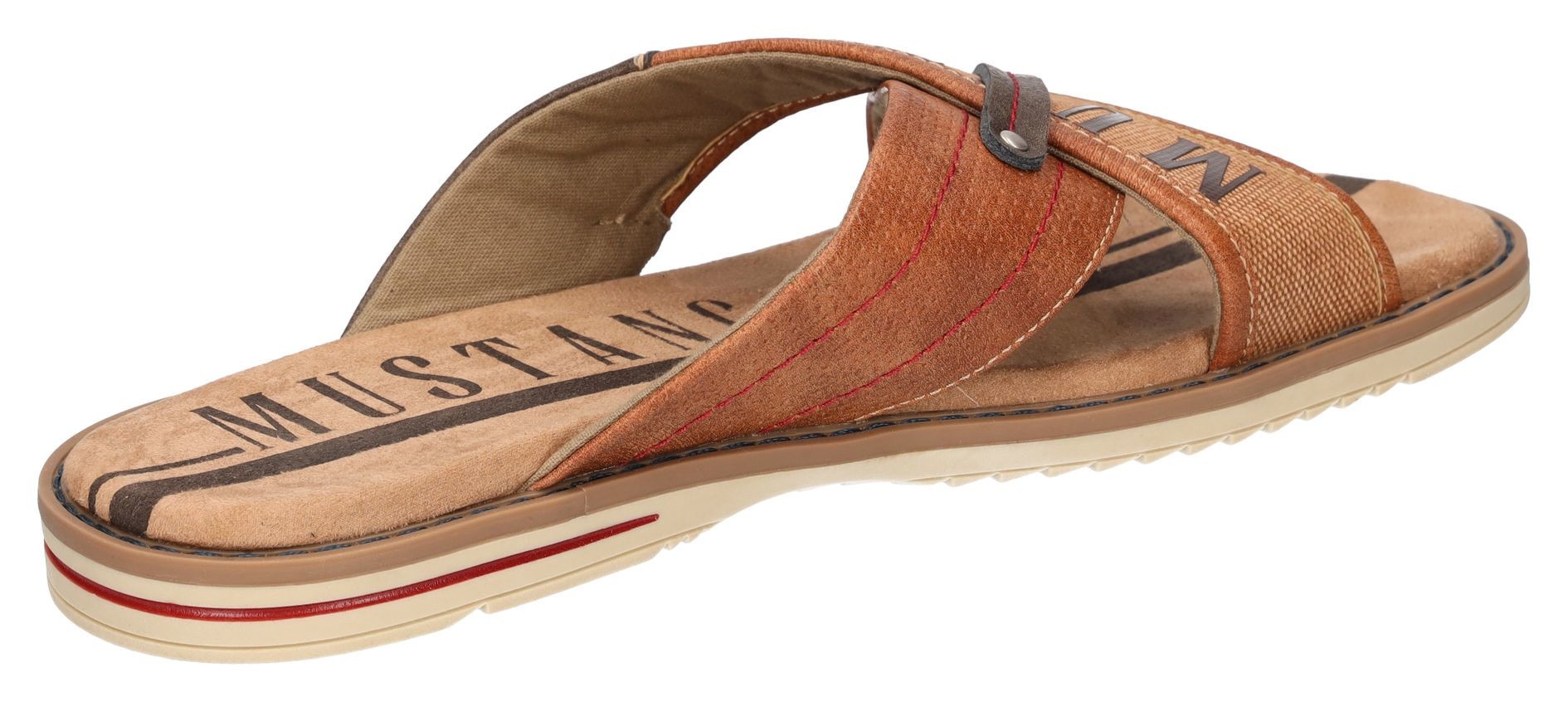 Thumbnail - Mustang Shoes Pantolette, Sommerschuh, Schlappen, Poolslides, mit auffälligem Logoschriftzug