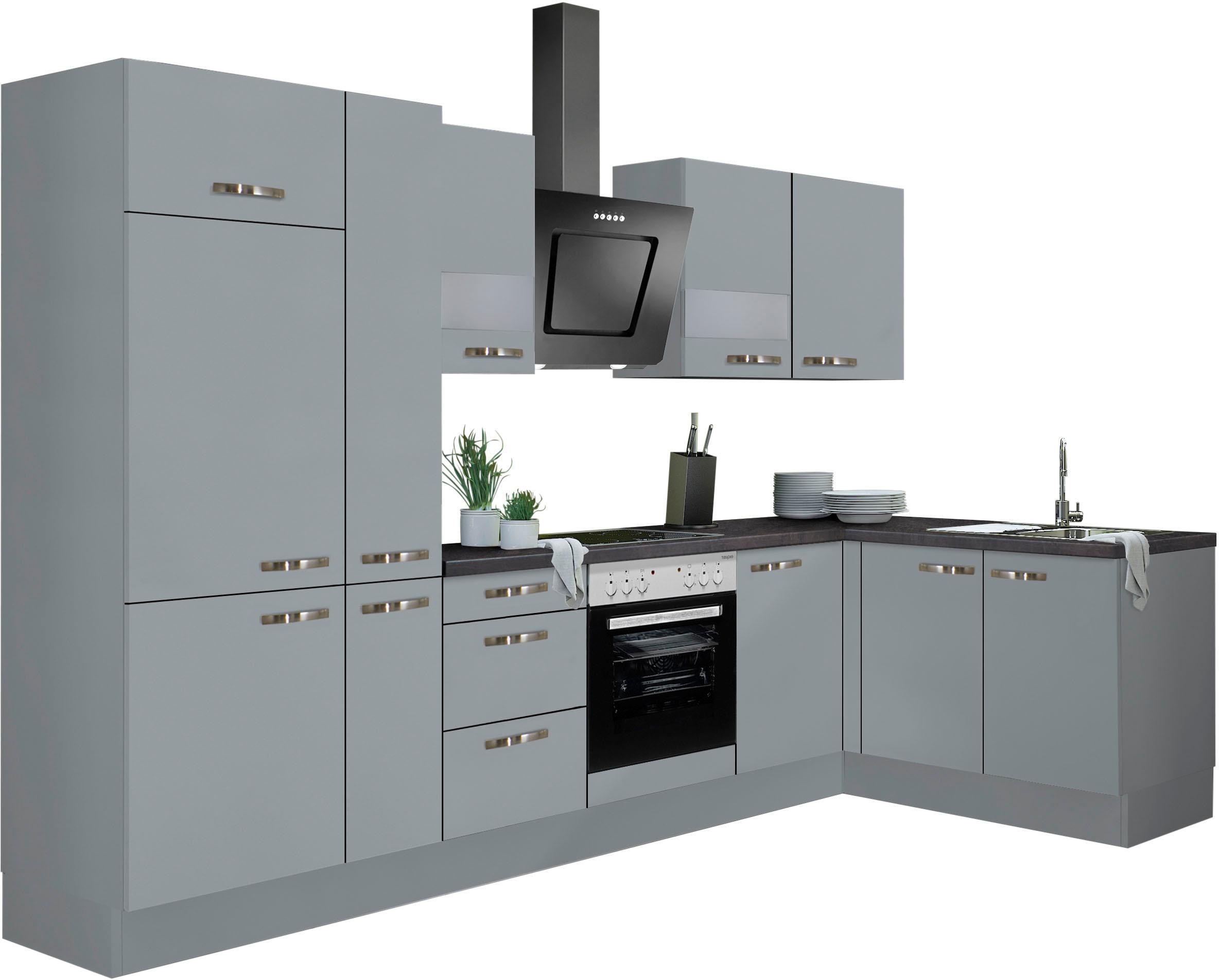 KOCHSTATION "KS-Cara" mit Vollauszügen und Soft-Close-Funktion, Stellbreite 315 x 175 cm