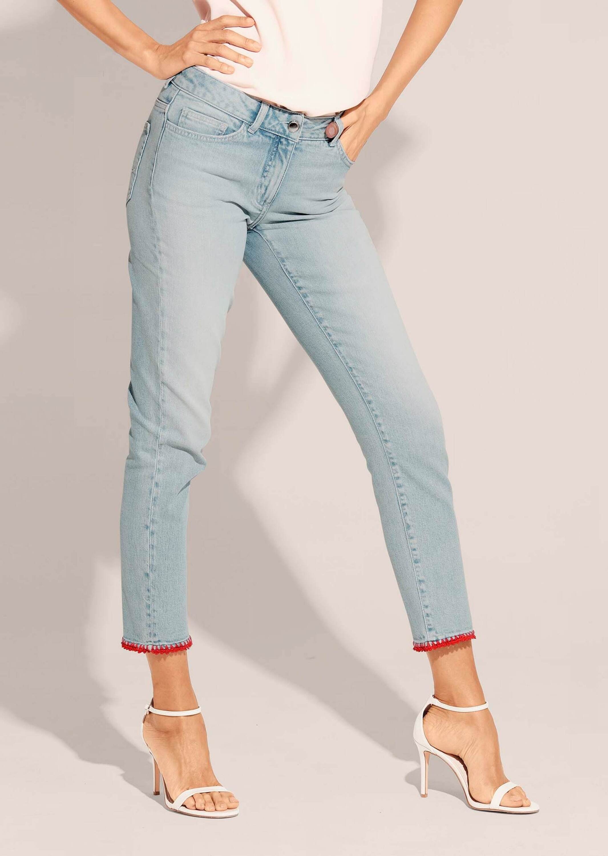 MADELEINE Regular-fit-Jeans »Jeans Jeans mit farbigem Beinabschluss«