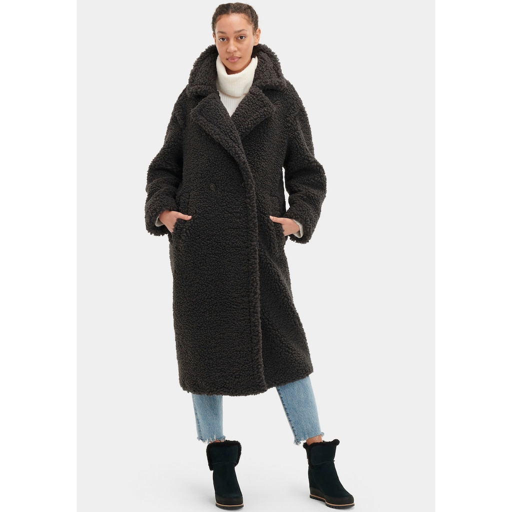 UGG Fellimitatmantel »W GERTRUDE LONG TEDDY COAT«