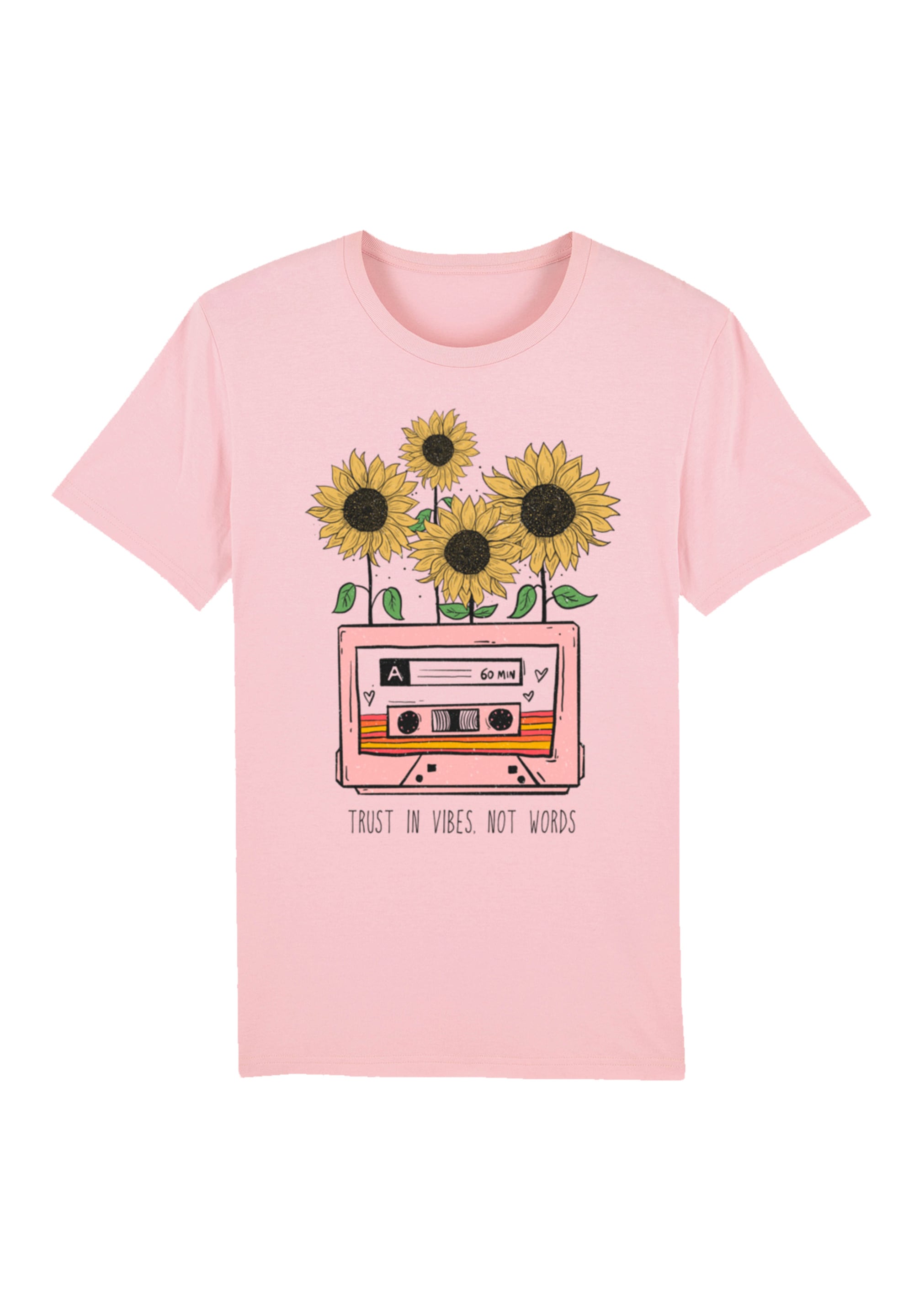 F4NT4STIC T-Shirt "Flower trust in vibes not words retro", Premium Qualität günstig online kaufen