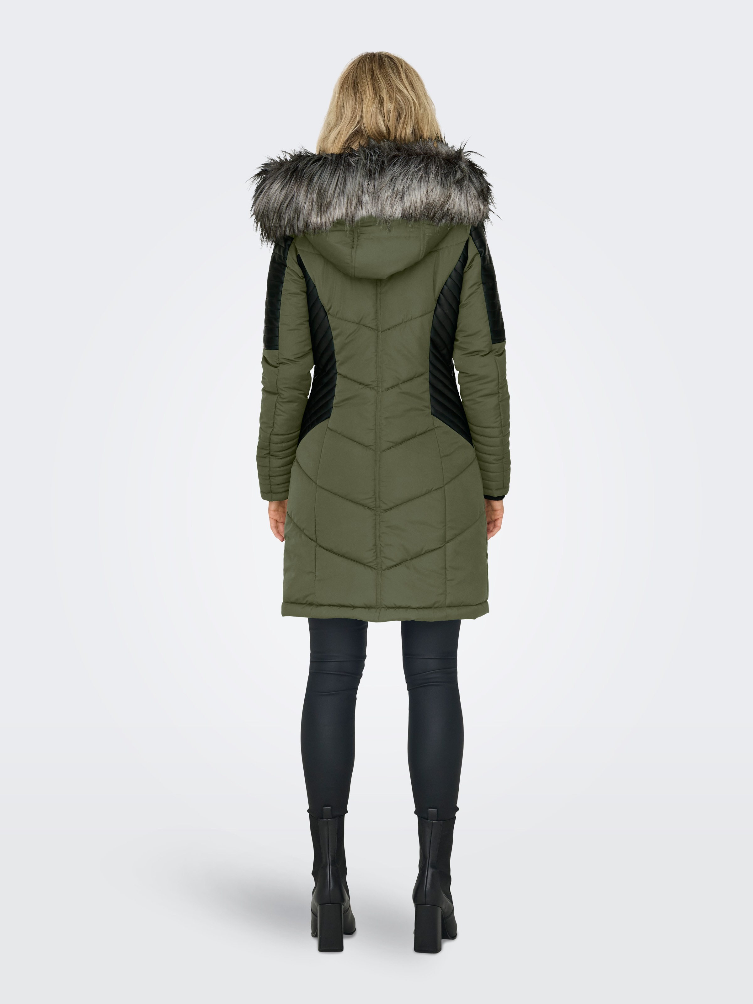 ONLY Steppmantel "ONLNEWLINETTE FUR HOOD COAT OTW" günstig online kaufen
