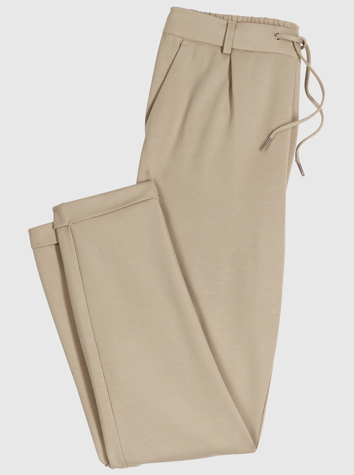 Jogger Pants INSPIRATIONEN, Damen, Gr. 36, Normalgrößen, beige, 58% Viskose, 36% Polyamid, 6% Elasthan, unifarben, lang, Hosen, Topseller 3