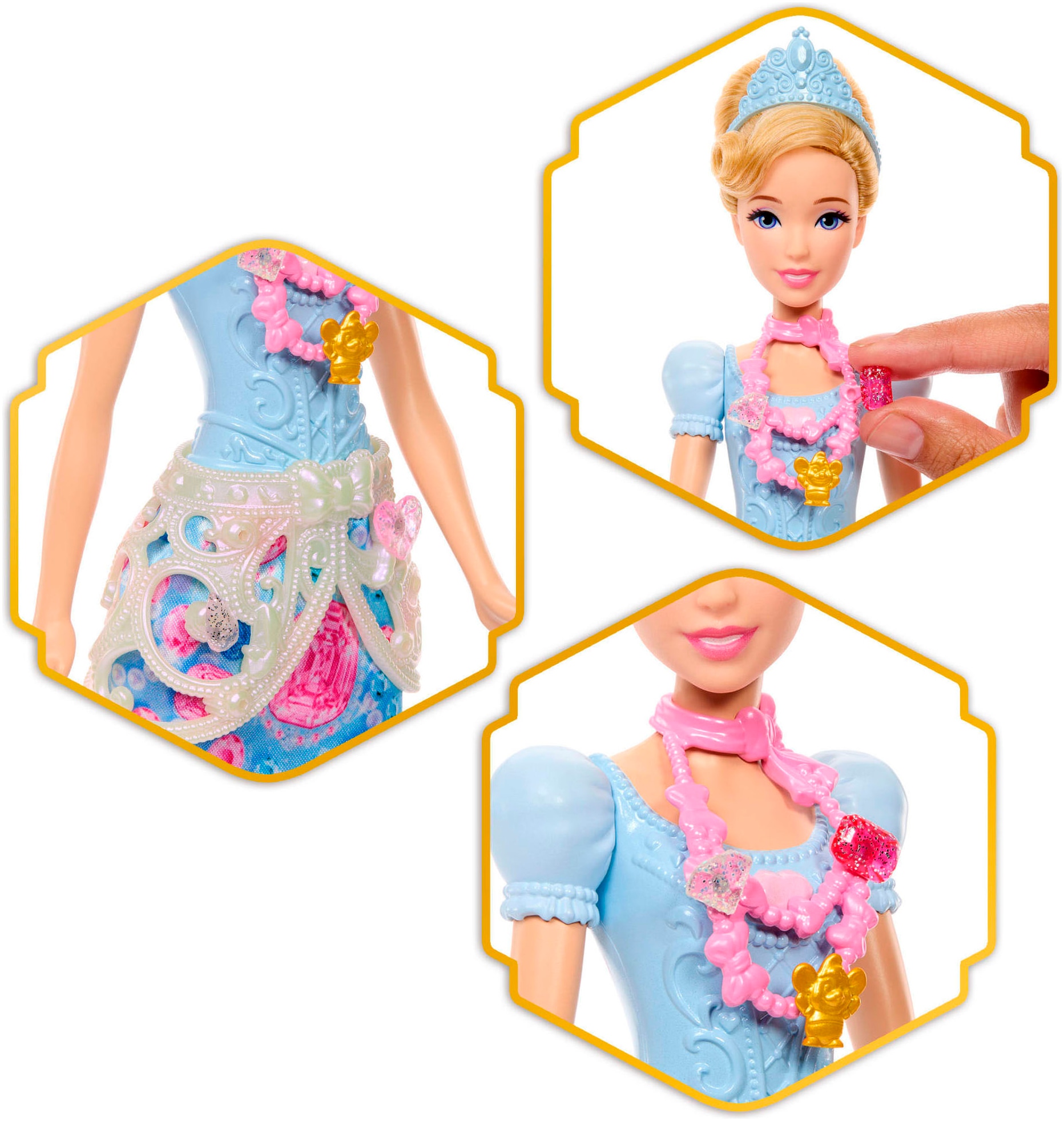 Mattel® Anziehpuppe »Disney Prinzessin, Juwel Reveal Cinderella Puppe«