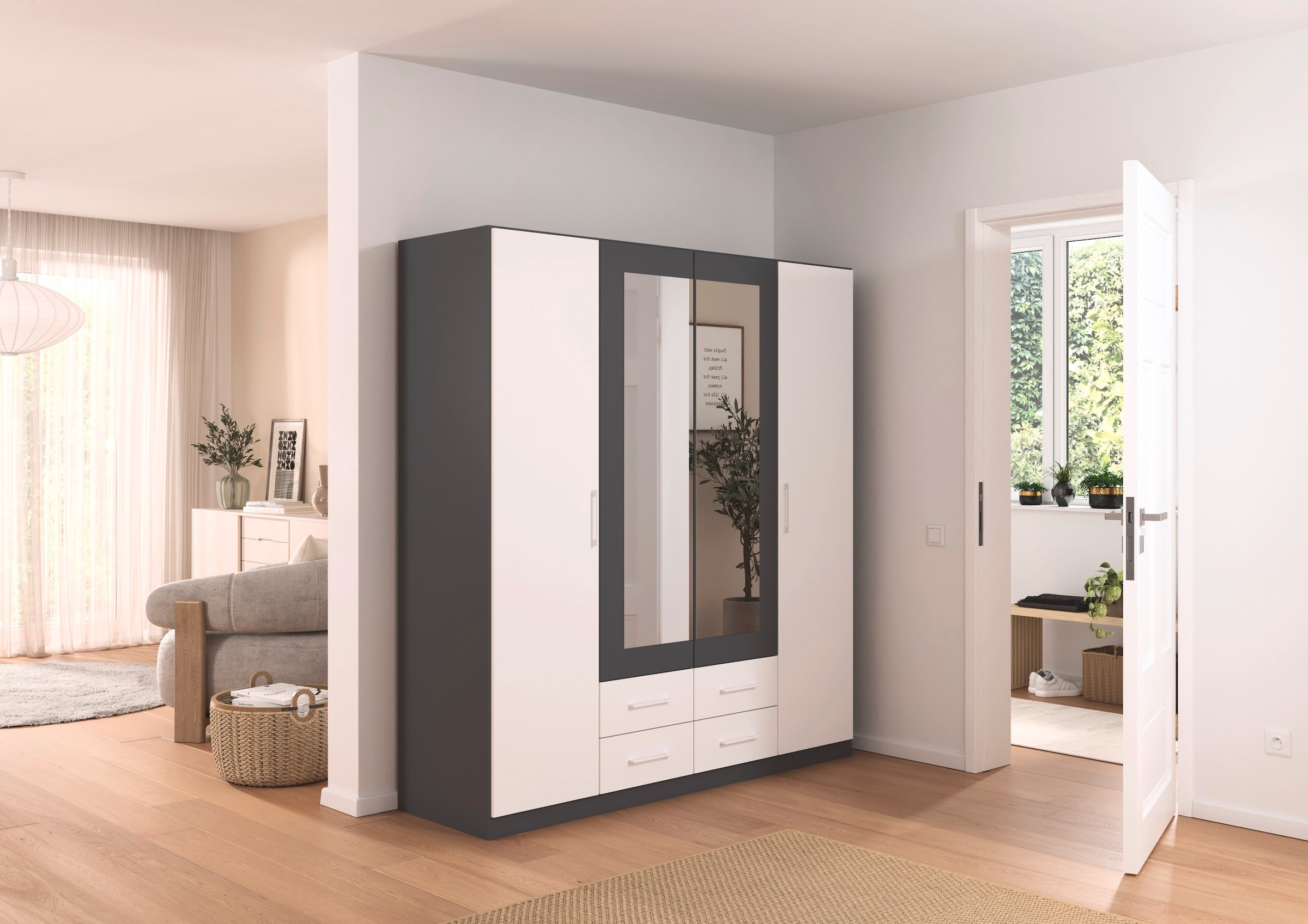 rauch Drehtürenschrank "Kleiderschrank Schrank Garderobe KREFELD optional m günstig online kaufen