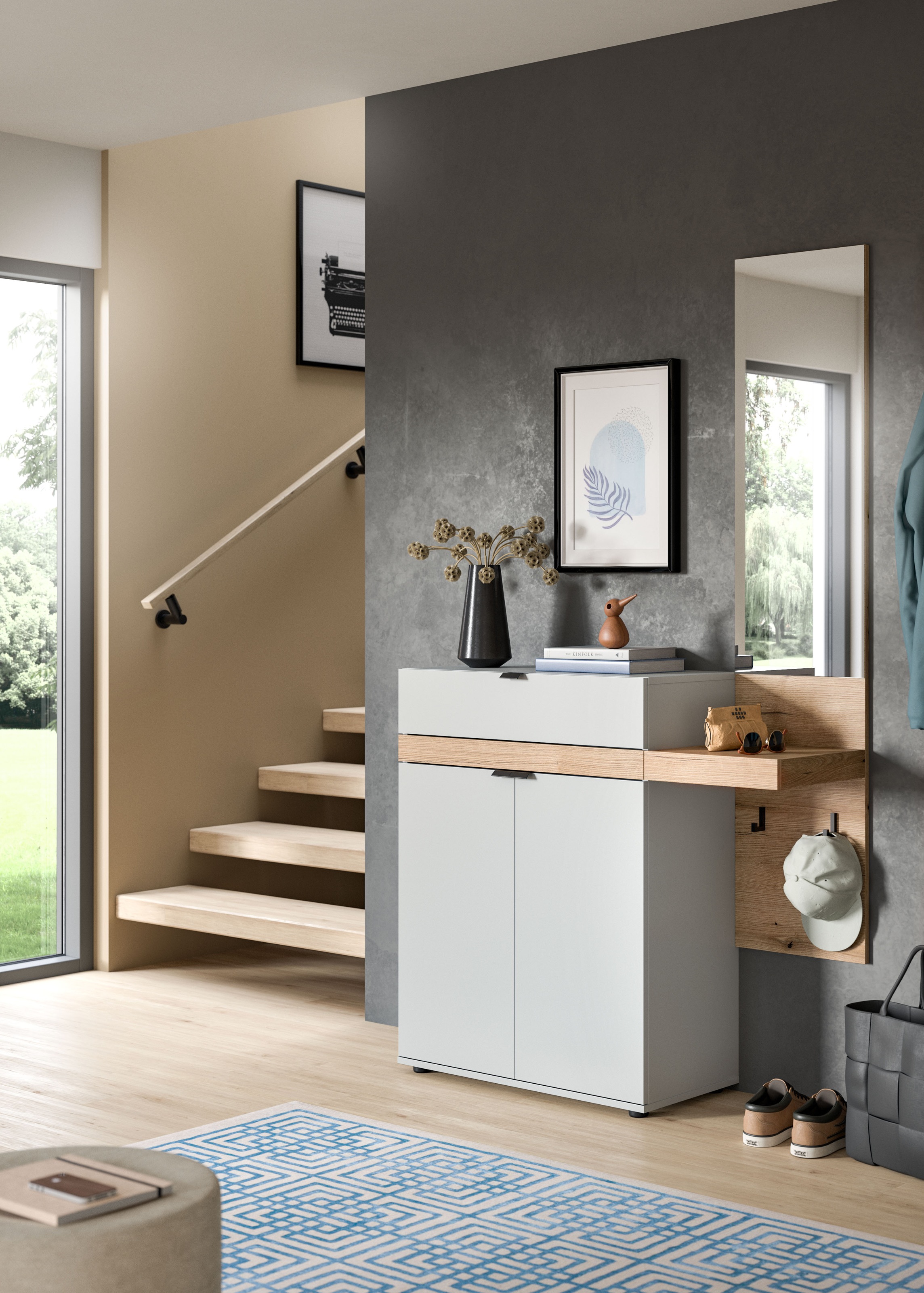 Home affaire Garderobenspiegel Oran, Spiegel, Evoke Oak, große Spiegelfläch günstig online kaufen