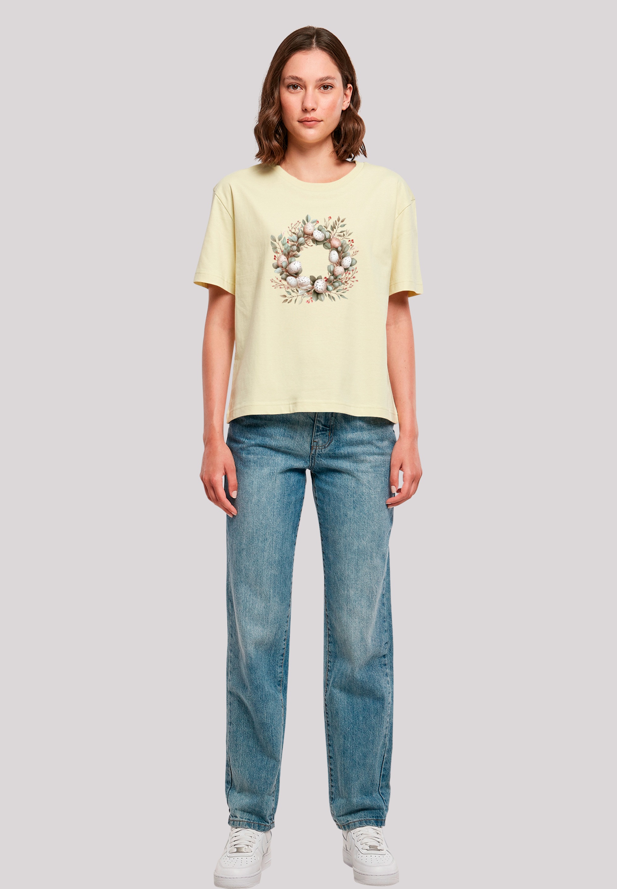 F4NT4STIC T-Shirt »Osterkranz Eierkranz Blumenring«, Premium Qualität