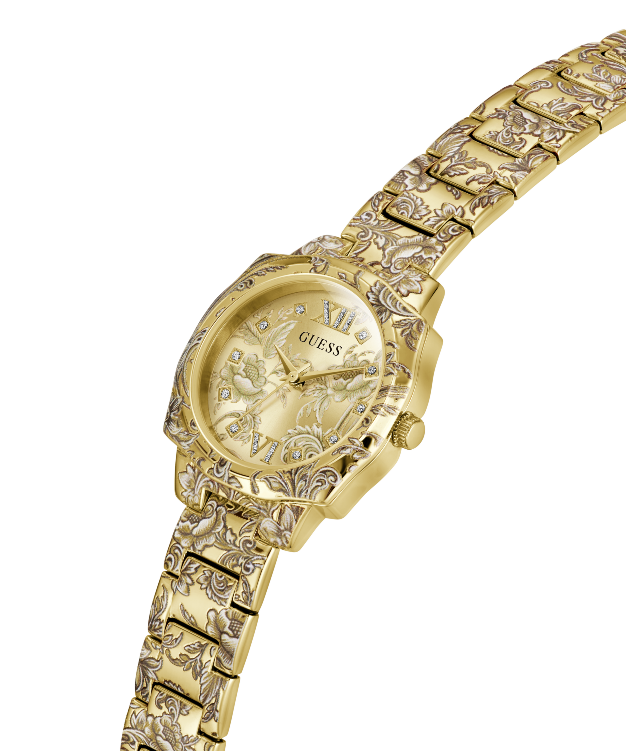 Guess Quarzuhr »OLIVIA« Armbanduhr, Damenuhr, Edelstahlarmband, analog