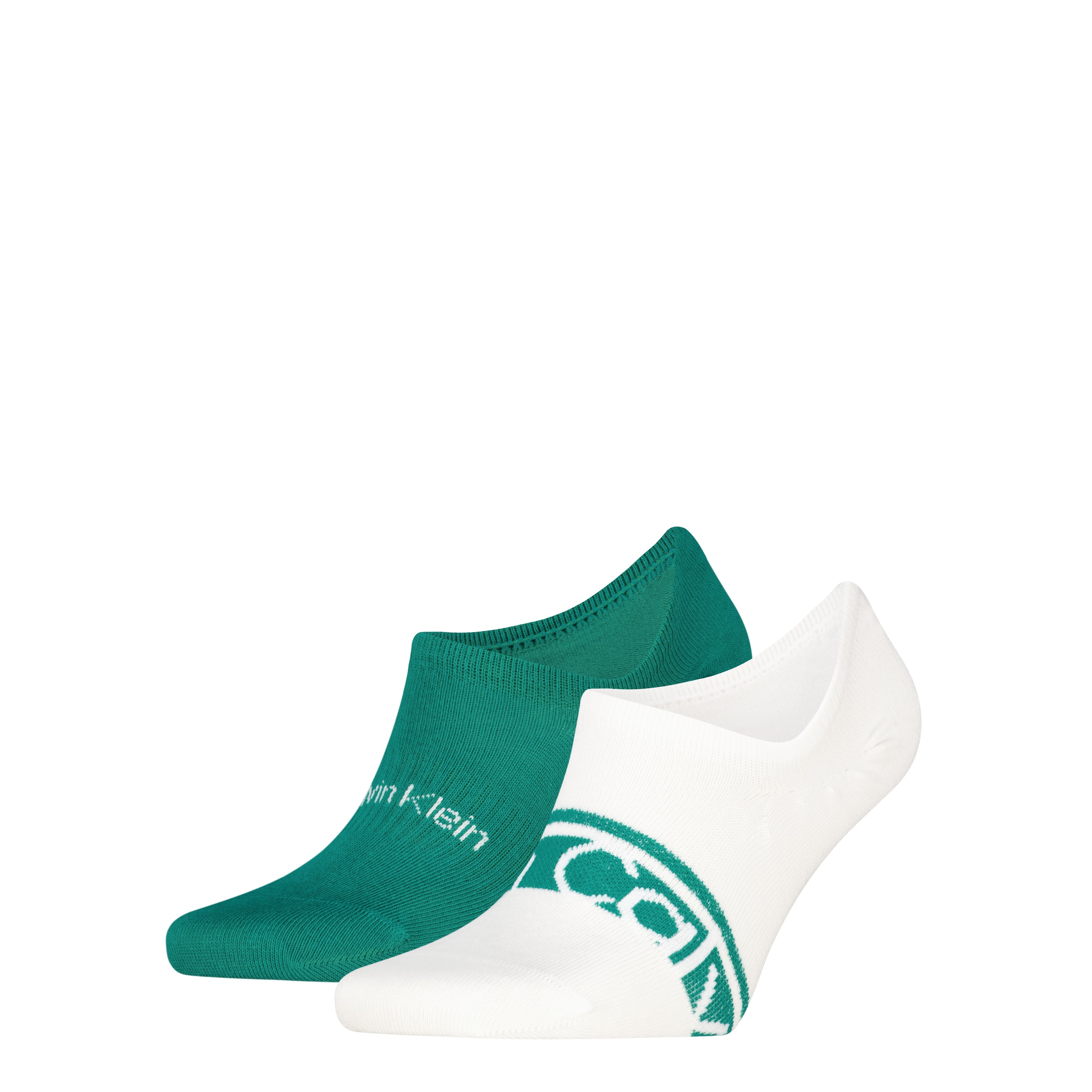 Calvin Klein Füßlinge "CK MEN FOOTIE HC LOGO STRIPE" 2 Paar, Antirutsch Noppen im Fersenbereich, Cotton-Mix, elastisch