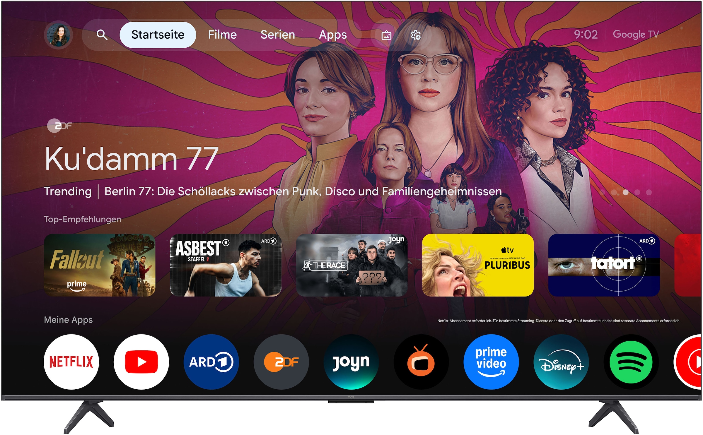TCL LED-Fernseher »75T8D« 189 cm/75 ″ Smart-TV