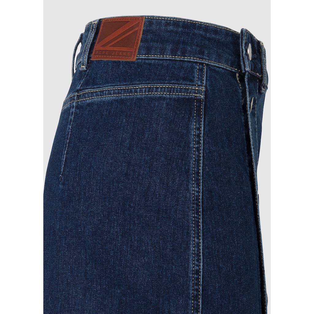 Pepe Jeans Jeansrock »MIDI SKIRT«, mit Knopfleiste und Schlitz