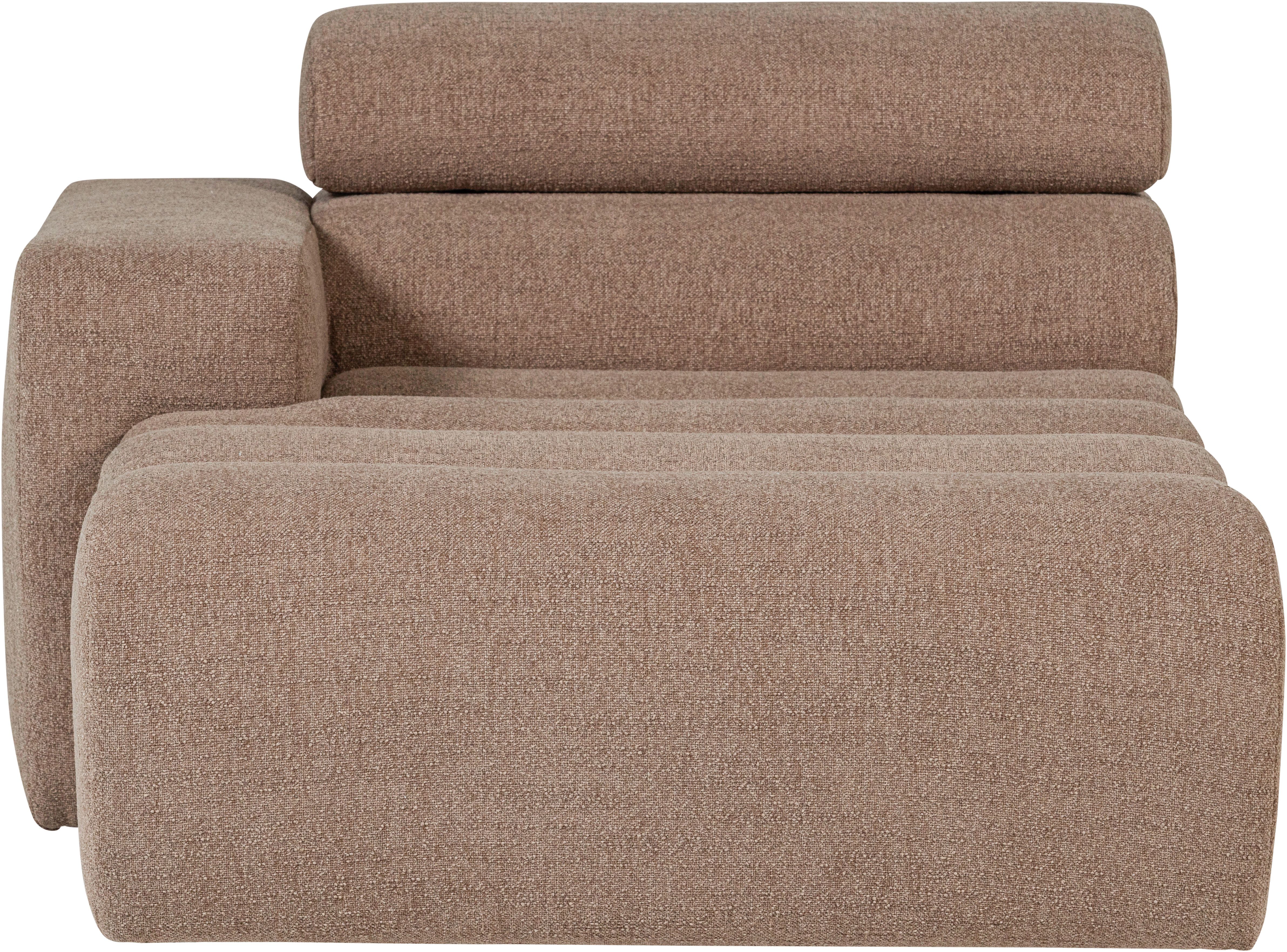 WOOOD Sofaelement "Novi Bezug mit verstellbarer Nackenstütze B 109 x T 173 x H 86 cm" Tragkraft 120 kg, Maximale Verschleißfestigkeit