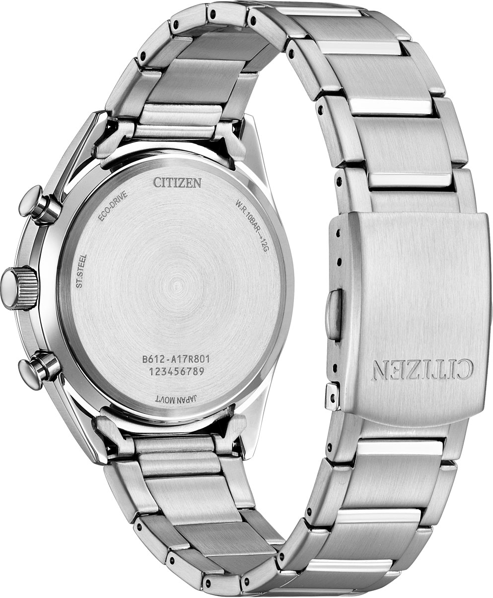 Citizen Chronograph, Armbanduhr, Herrenuhr, Solar, Stoppfunktion, Edelstahlarmband