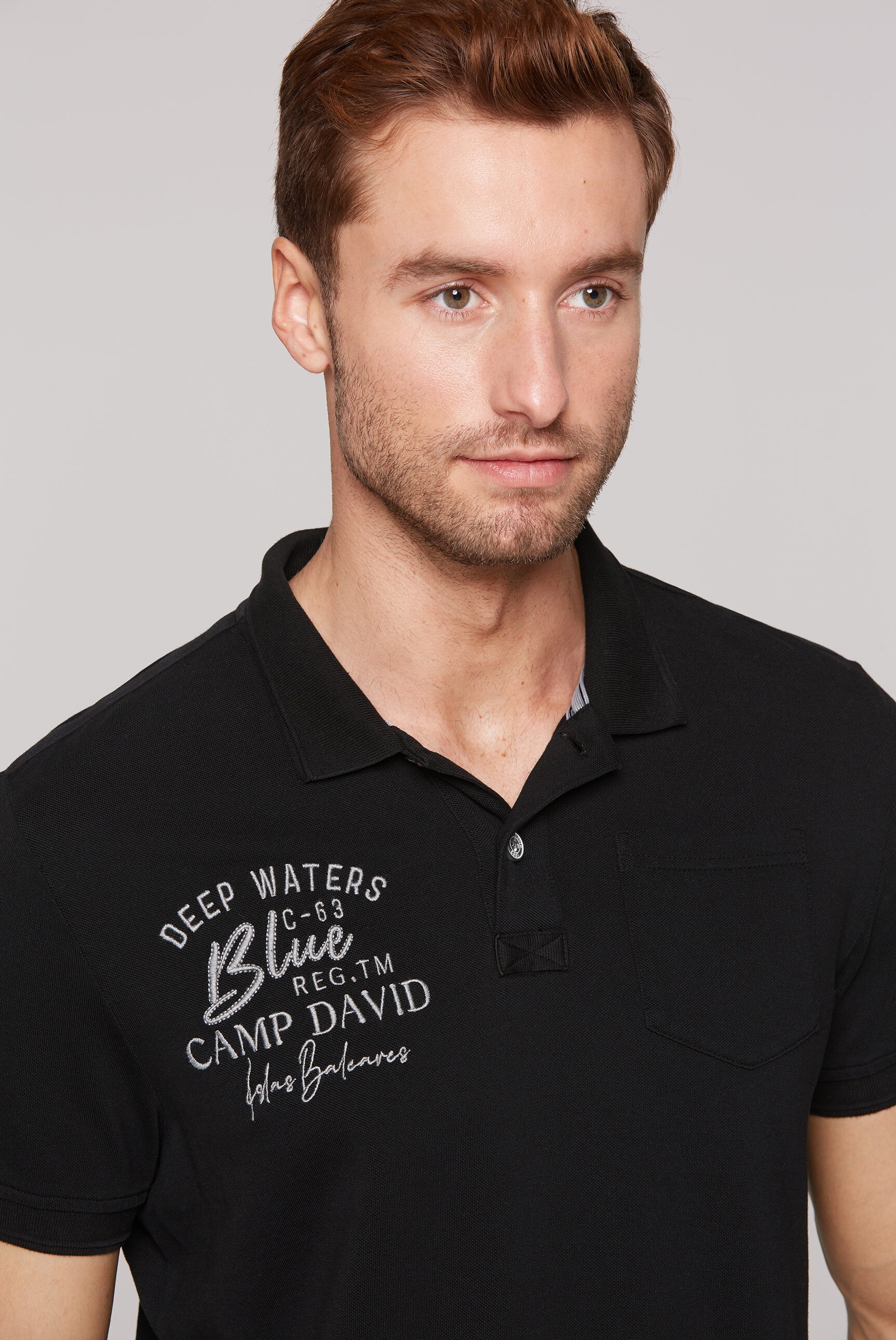 CAMP DAVID Poloshirt, mit Brusttasche