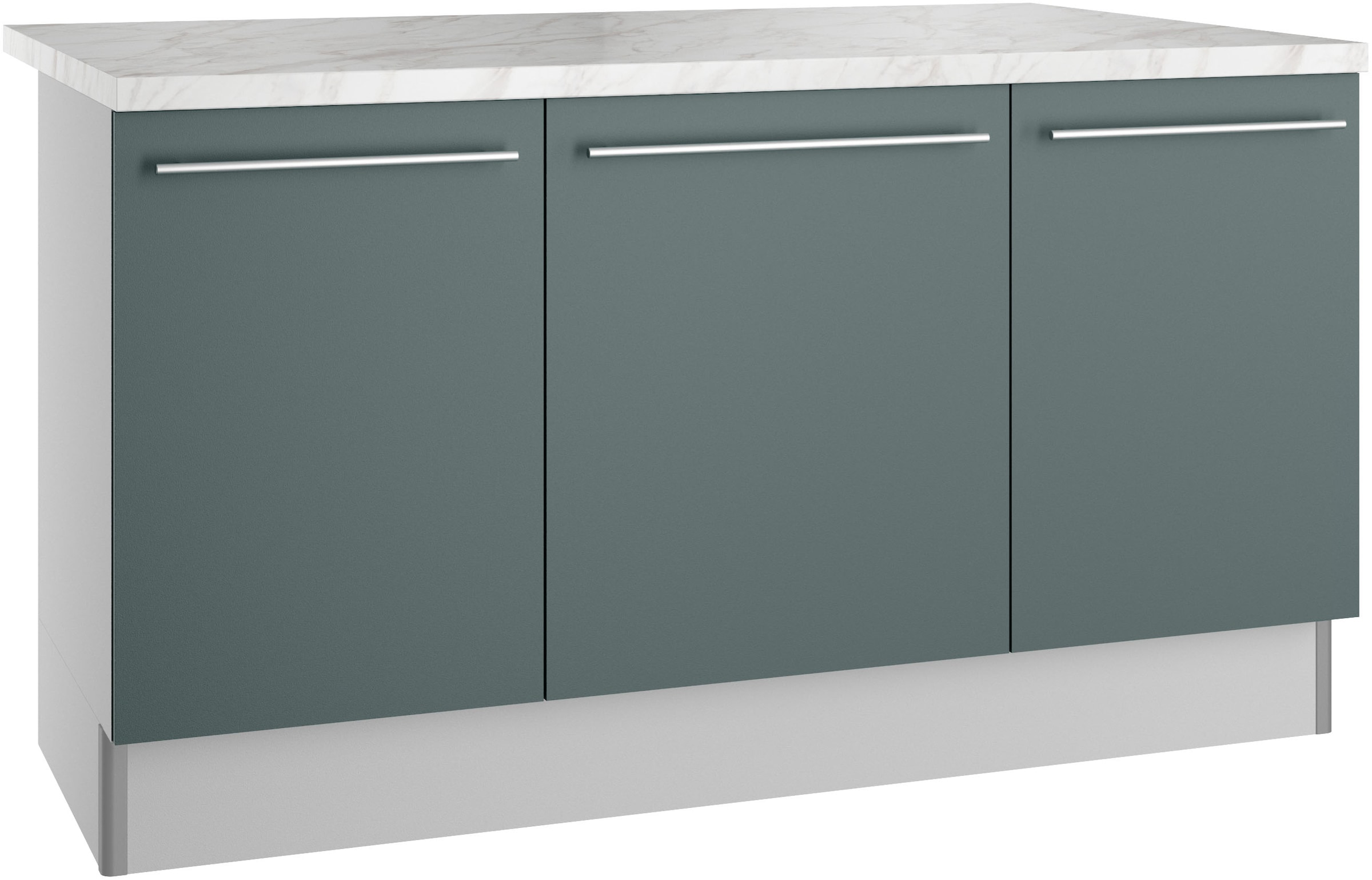KOCHSTATION Kücheninsel "KS-Bern2" Stellmaße 161 x 96,5 cm, mit durchgehender Arbeitsplatte als Theke