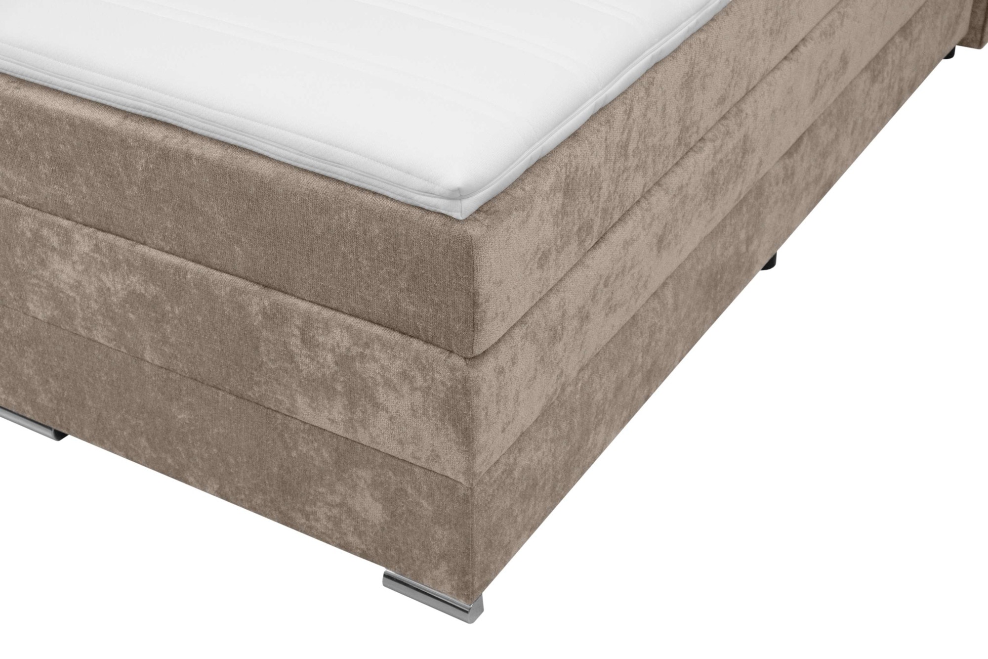 Home affaire Boxspringbett »Romeo, Doppel- & Polsterbett, Federkernbett, Komfortbett, 160, 180 cm« inkl. 6 cm Topper, zwei Bettkästen, Taschen-Federkernmatratze in H4