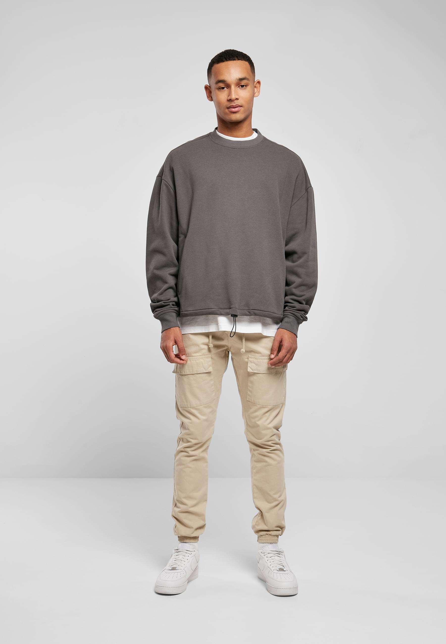 URBAN CLASSICS Rundhalspullover »Urban Classics Herren Sport Crew«, (1 tlg.)