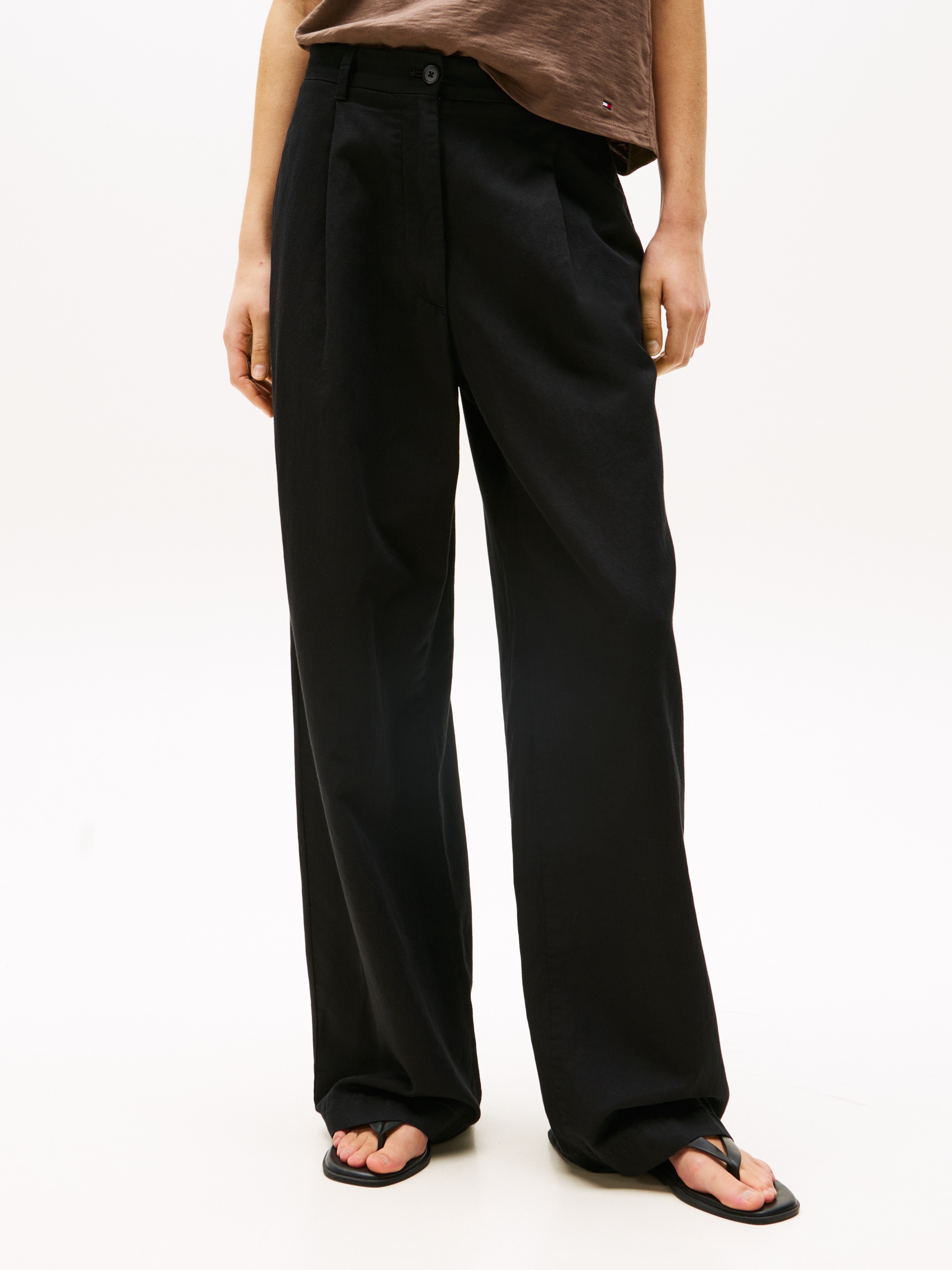 Tommy Hilfiger Webhose "TENCEL LINEN WIDE LEG PANT" günstig online kaufen