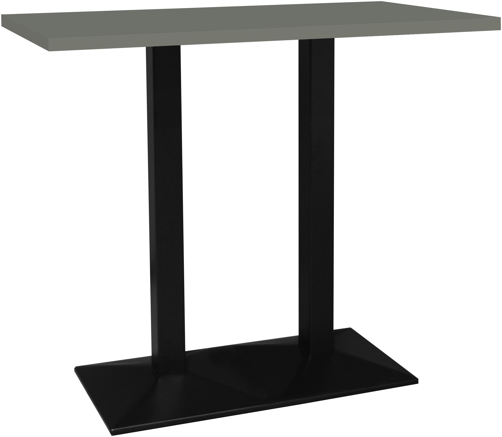Mäusbacher Bistrotisch "Big Bistro Metall" Doppelsäulengestell, eckige Platte BHT 120x105x70 cm