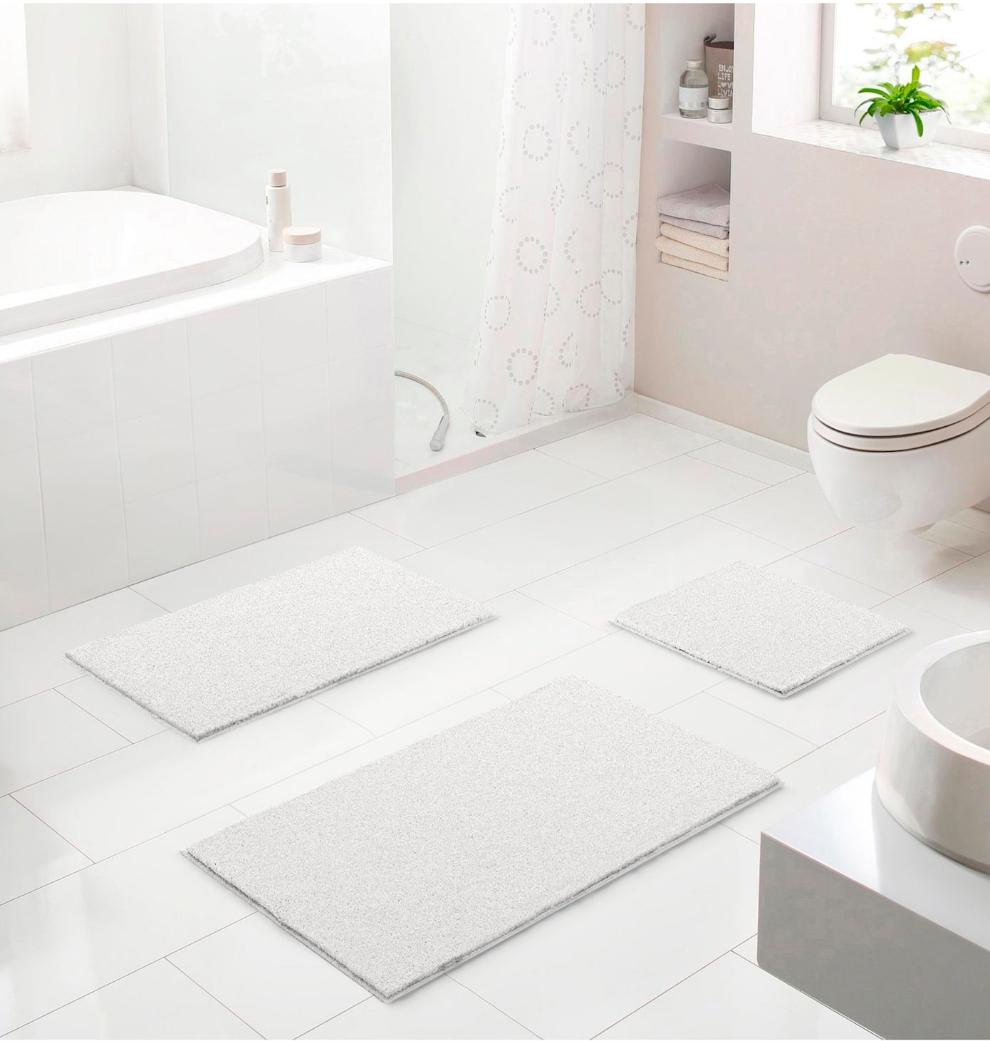 Badematte GRUND, weiß, Badematten