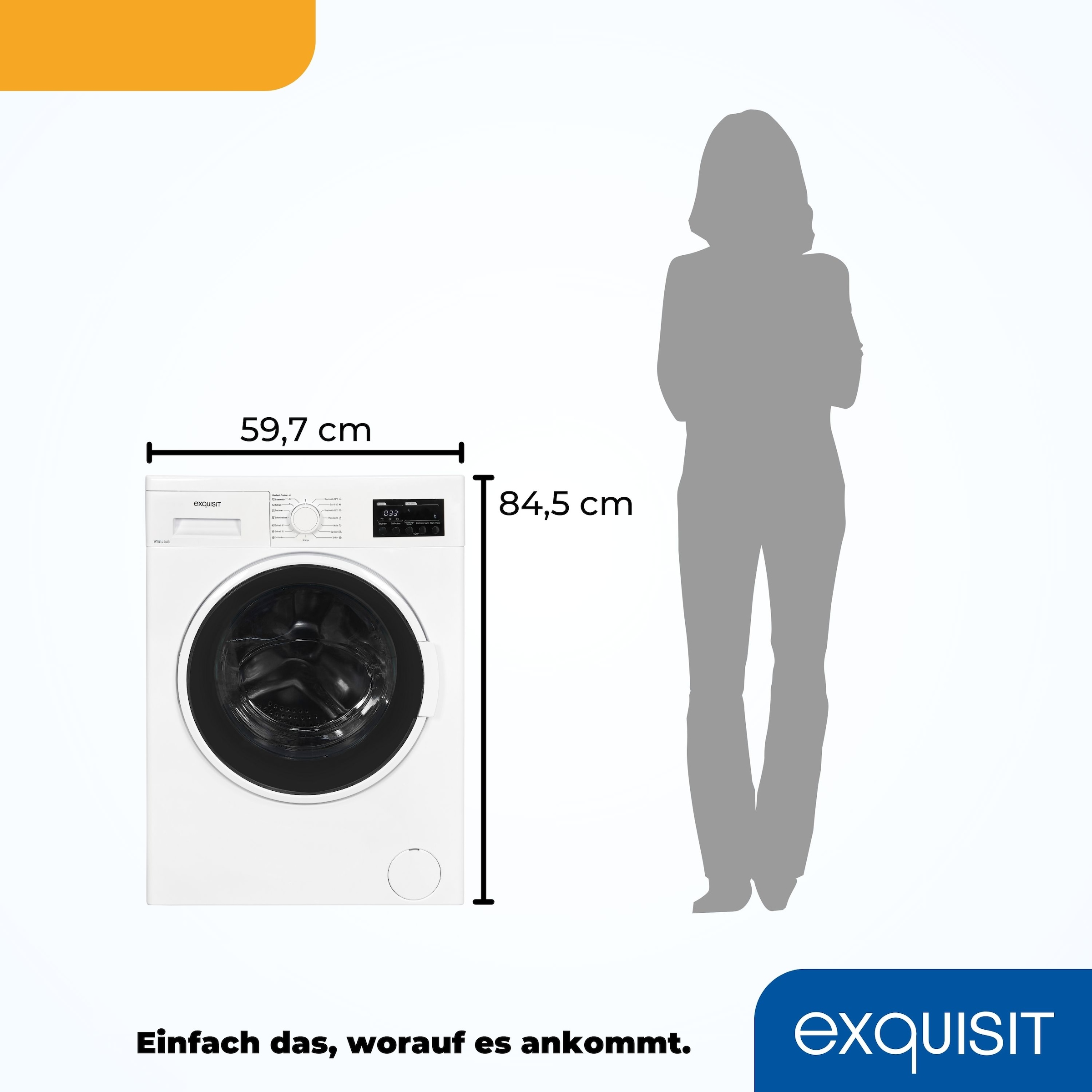 exquisit Waschtrockner »WT8614-060D«, schonende Waschtrommel