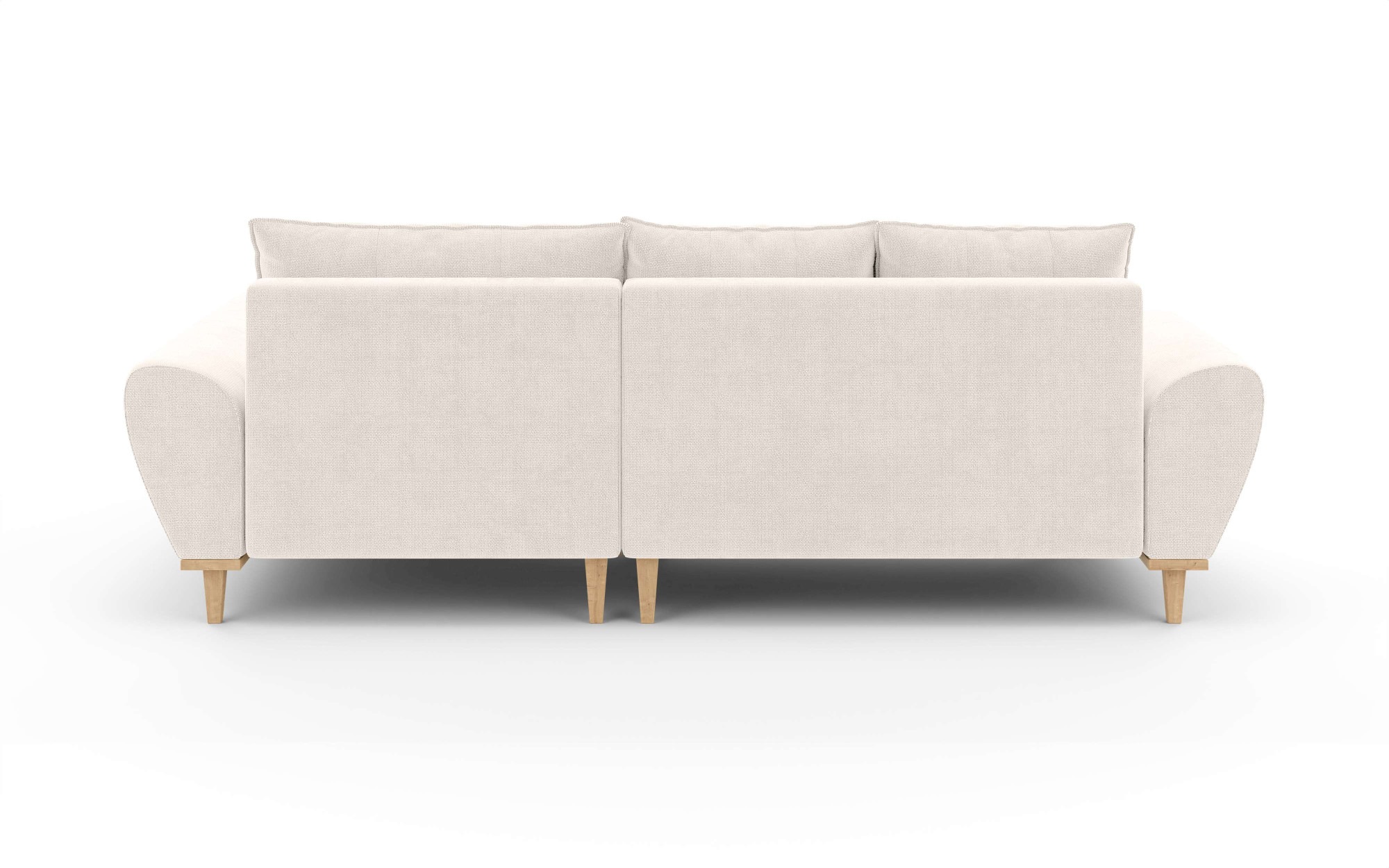 Home affaire Ecksofa »Ahrdorf mit Bettfunktion und Bettkasten, Maße: B/H/T 268/86/175 cm«, L-Form mit 3 Rückenkissen und moderne gerundete Armlehnen