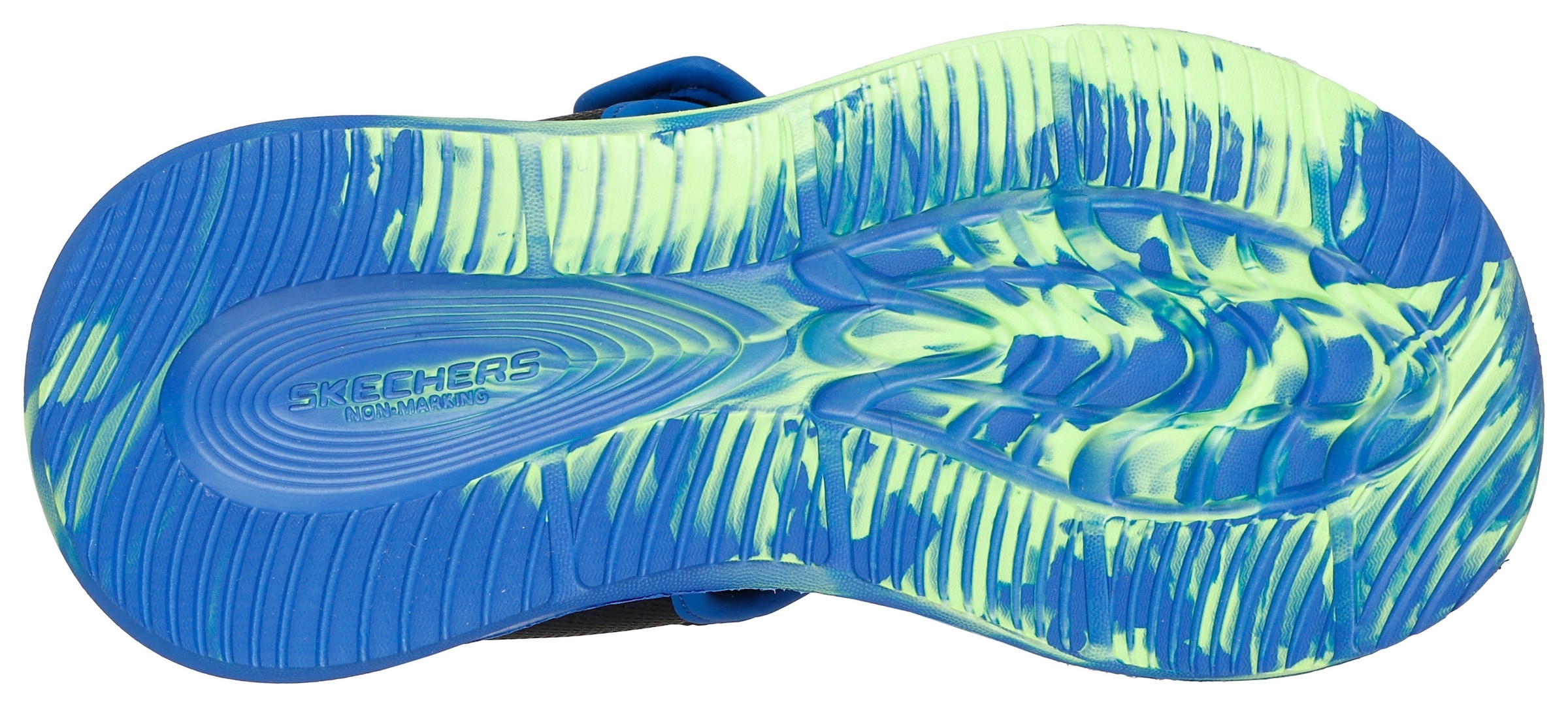 Skechers Sandale »SOLA GLOW SANDAL«, Sandale mit Klettverschluss+Blinkfunk., Größenschablone zum Download