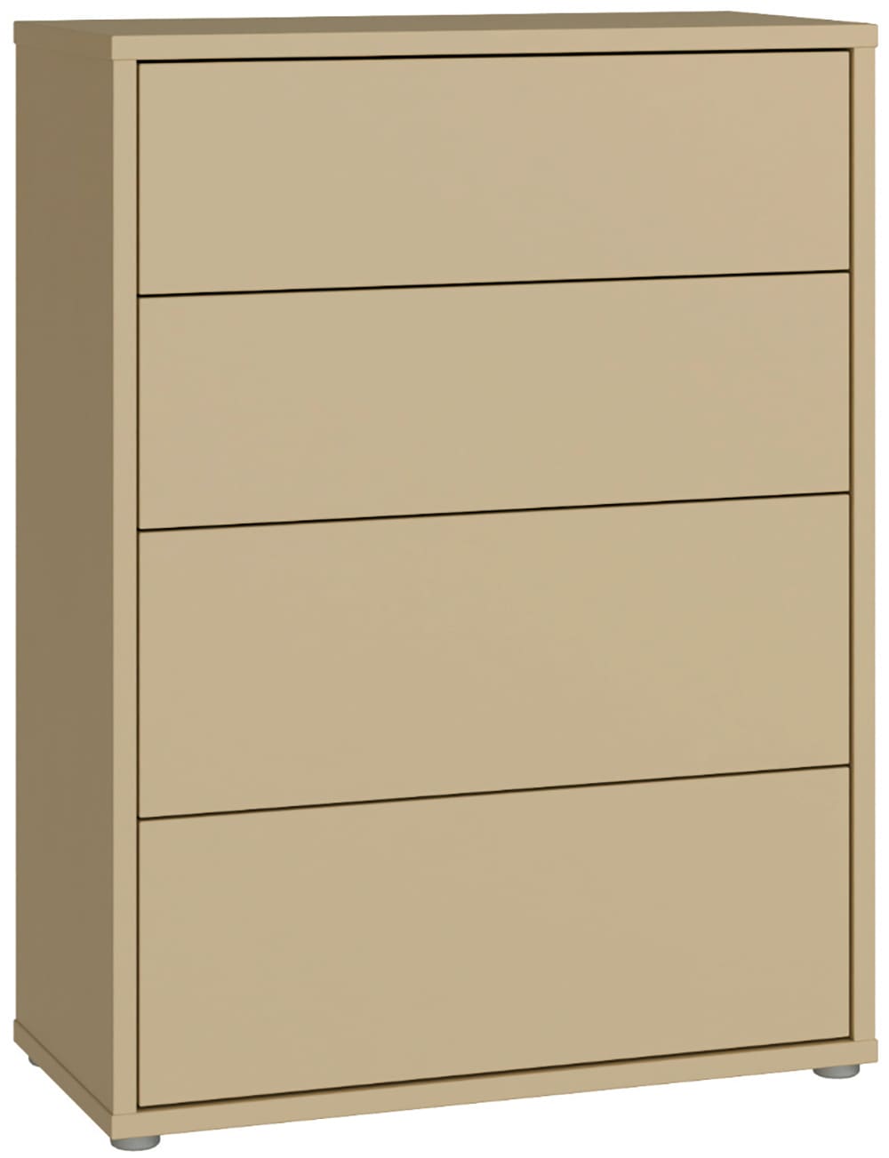 FORTE Kommode "Alice Springs, Kommode 4 Schubkästen B/H/T 74,5/99,1/34,9 cm" Schubkästen mit Vollauszug, Grifflos, Push to open