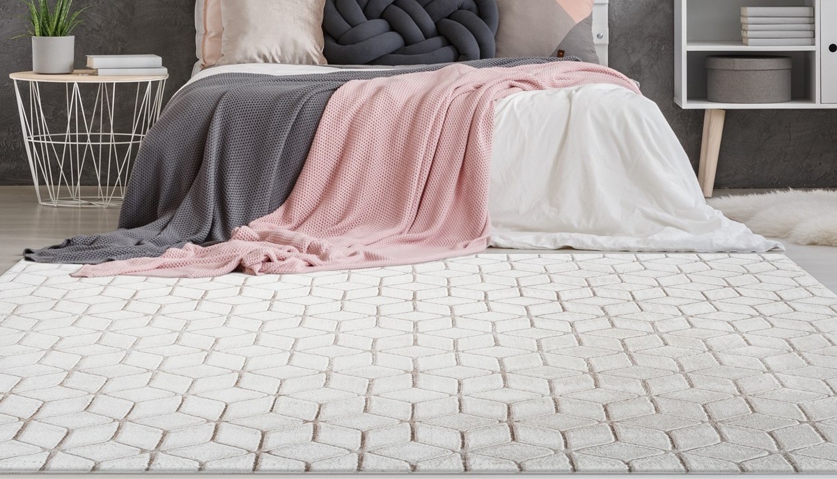 Teppich ME GUSTA "Vivica 100" Gr. 2, grau (taupe, weiß), B:80cm H:20mm L:150cm, Kunstfaser, Teppiche, Teppich, besonders weich durch Microfaser, Wohnzimmer
