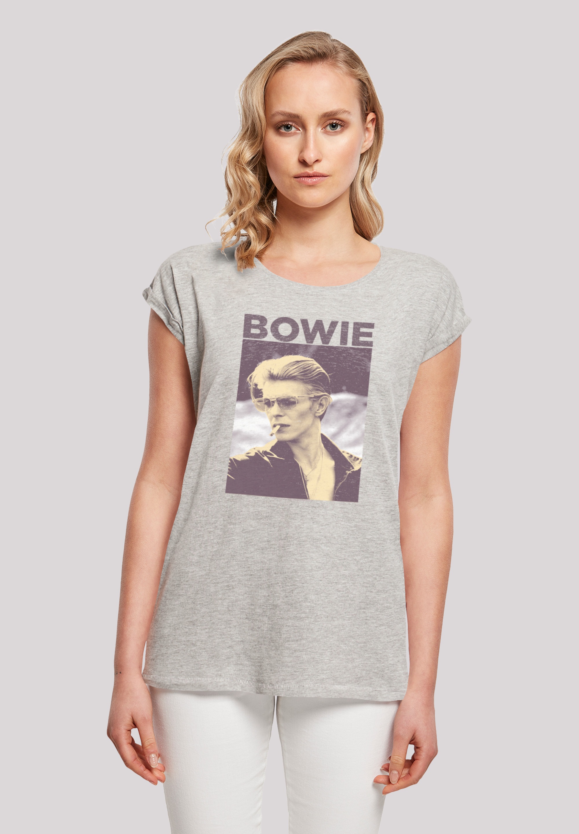 F4NT4STIC T-Shirt "David Bowie Smoking Photograph", Print