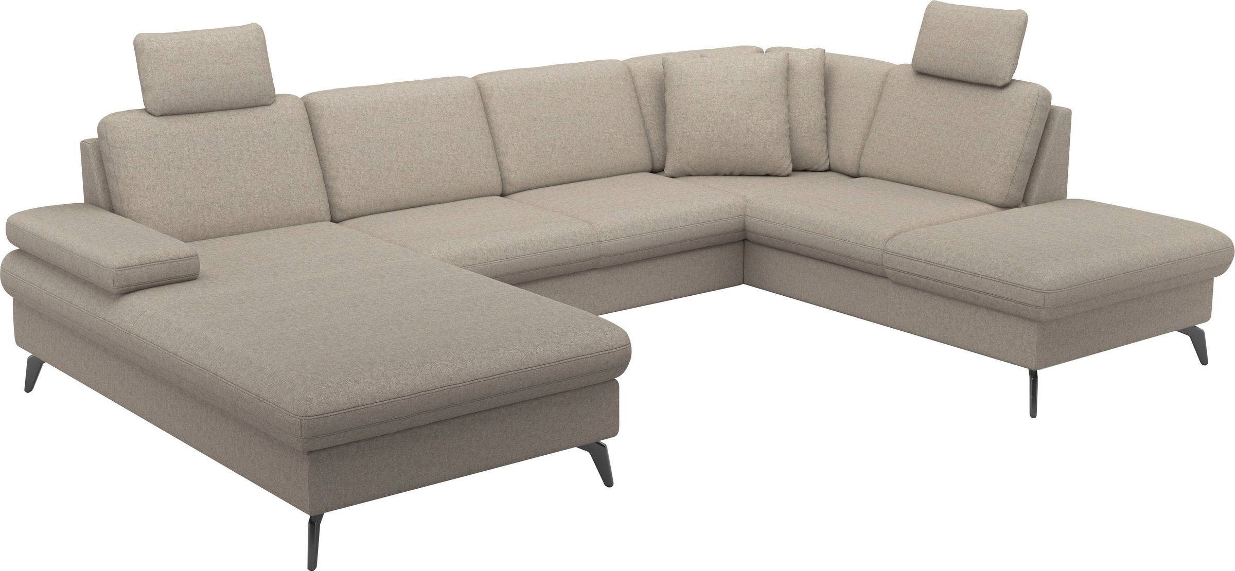 sit&more Wohnlandschaft »Morris Jubi U-Form«, inkl. Armteilfunktion und 1 Zierkissen, wahlweise mit Bettfunktion