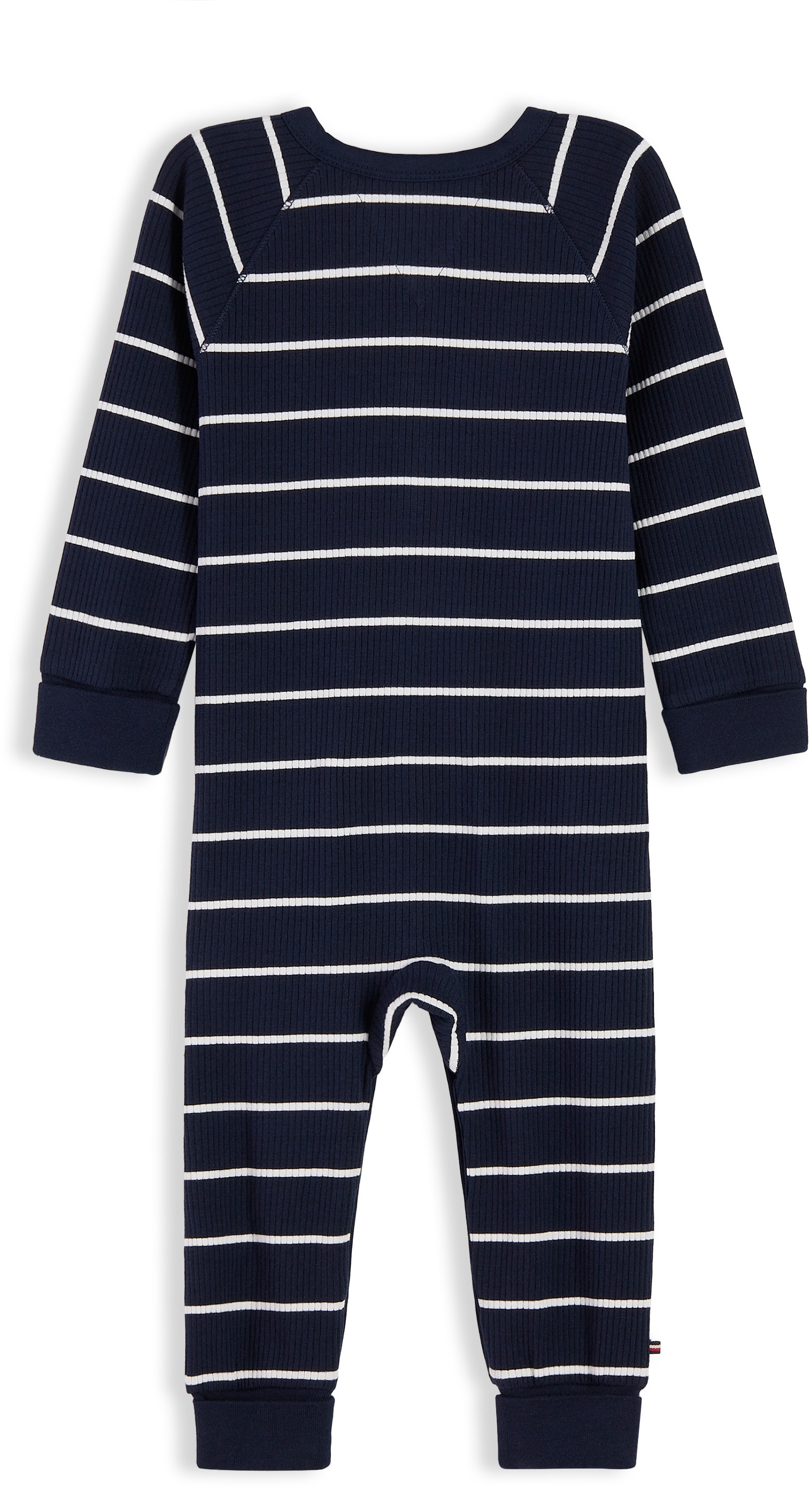 Tommy Hilfiger Strampler »COVERALL« mit V-Ausschnitt, Druckknöpfe, Baumwollmischung