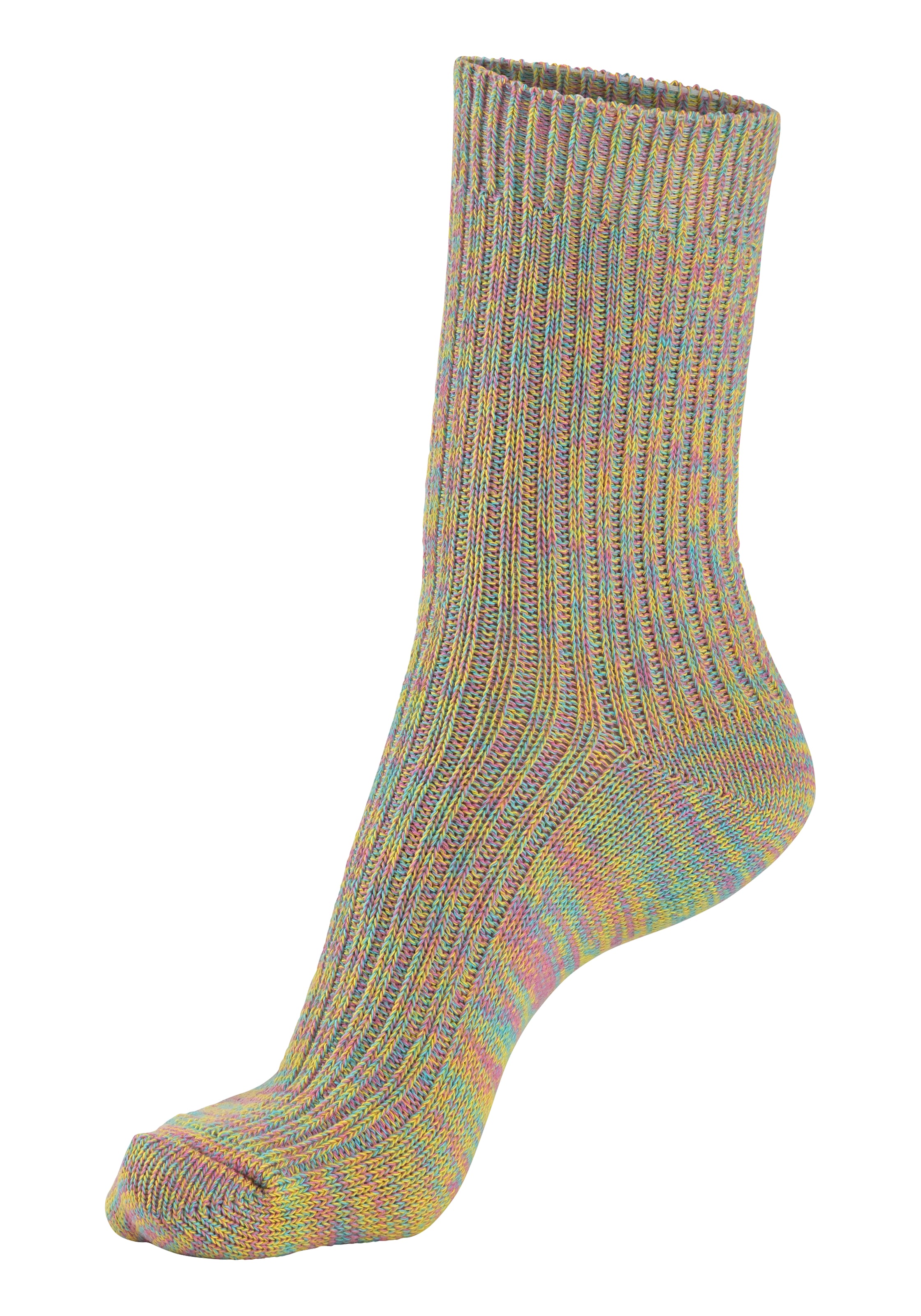 LASCANA Socken, (5 Paar), gestrickt mit farbigen Garnen