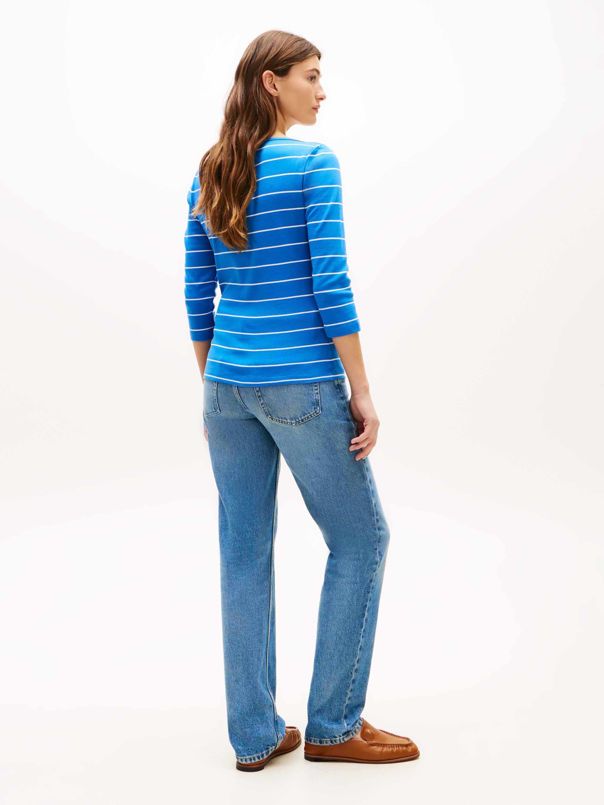 Tommy Hilfiger 3/4-Arm-Shirt »NEW CODY SLIM BOAT-NECK« mit Logostickerei