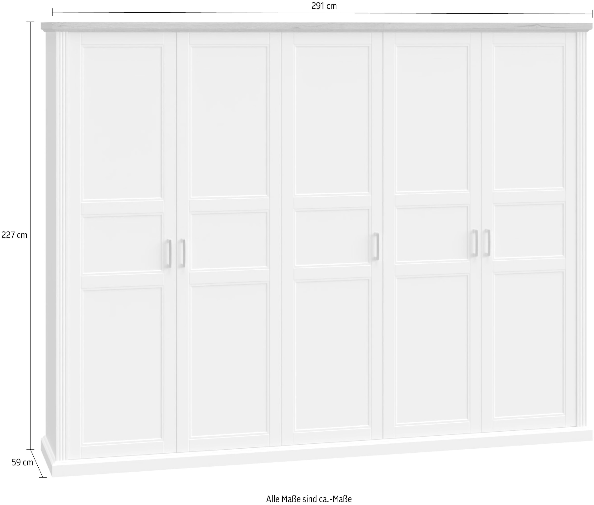 Home affaire Kleiderschrank »Tara«, lackiert mit wasserbasiertem UV-Lack, in 4 Breiten