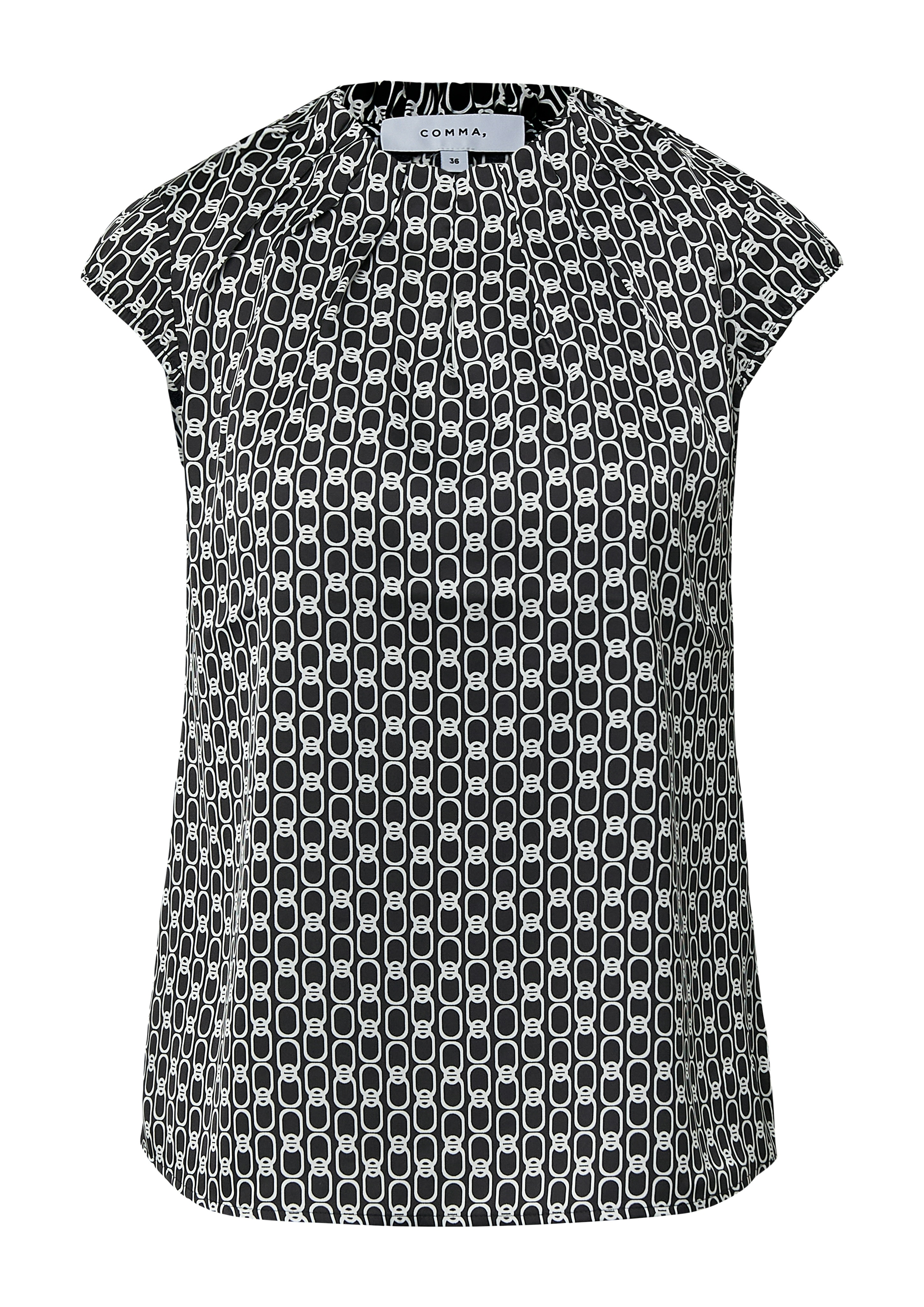 Thumbnail - Comma Satinbluse, mit All-Over Print