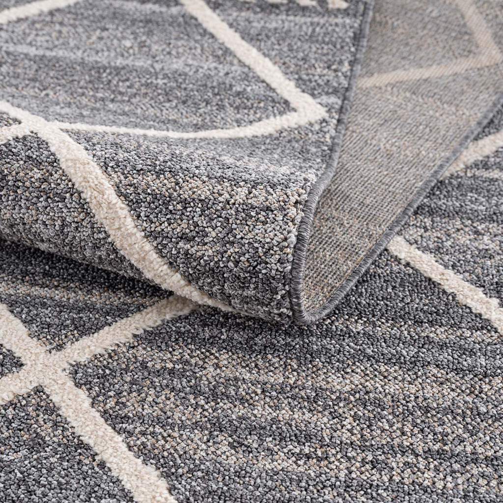 Carpet City Teppich »Art 2645«, rund, Kurzflor, Rauten-Optik, ideal für Flur & Diele