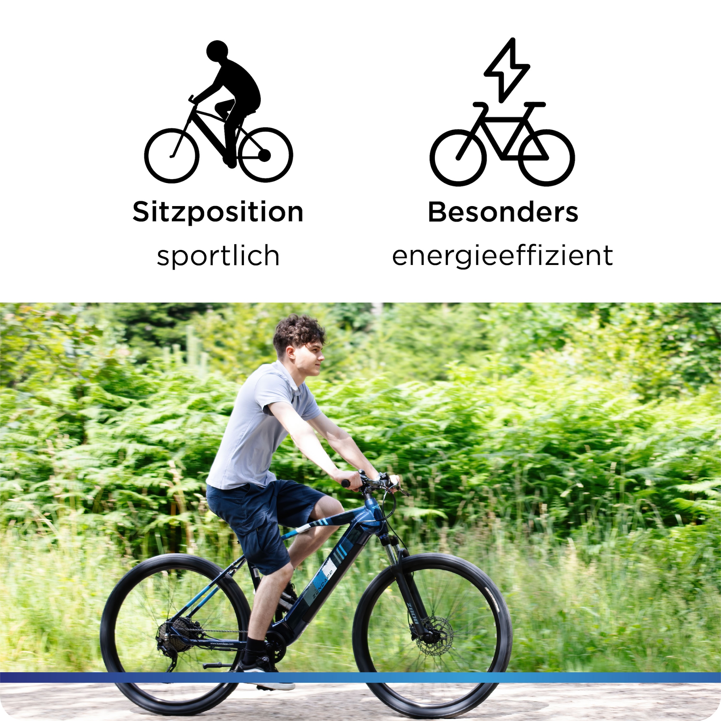 Zündapp »Z808« 10 Gang Shimano Deore RD-T6000 Schaltwerk Kettenschaltung Heckmotor 250 W Pedelec, Elektrofahrrad für Damen und Herren, MTB