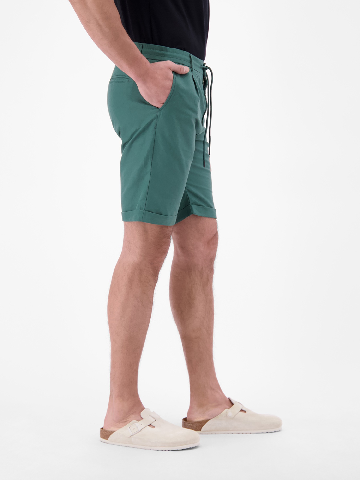 LERROS Chinoshorts »Chino-Shorts aus Baumwoll-Leinen-Mischgewebe«  Chino Hose Herren kurz, Tunnelzugbund und Gürtelschlaufen, 4 Taschen