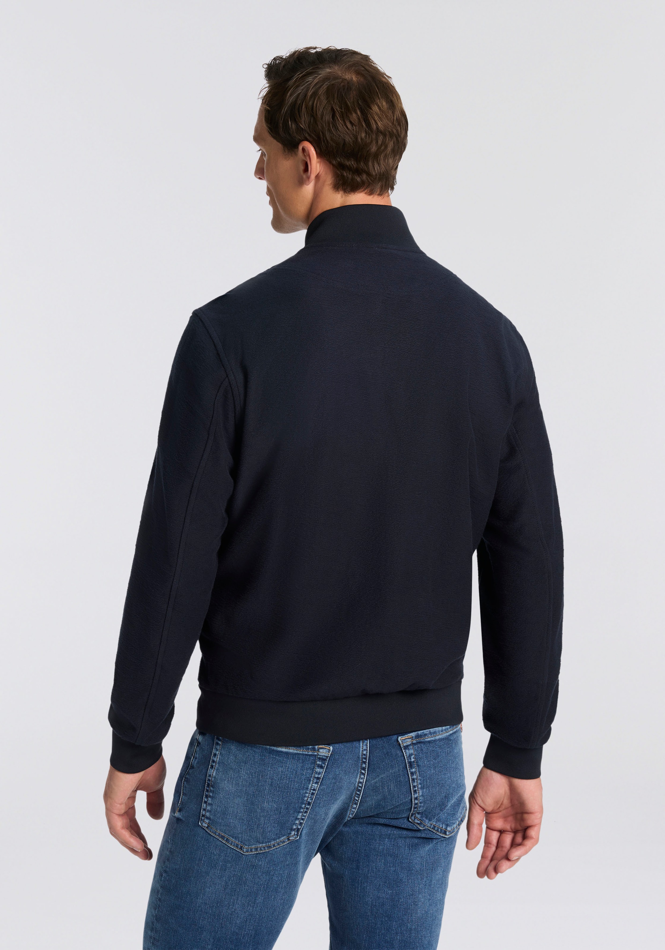 BOSS ORANGE Sweatjacke "Lisimba", oversize fit, Strickbündchen günstig online kaufen