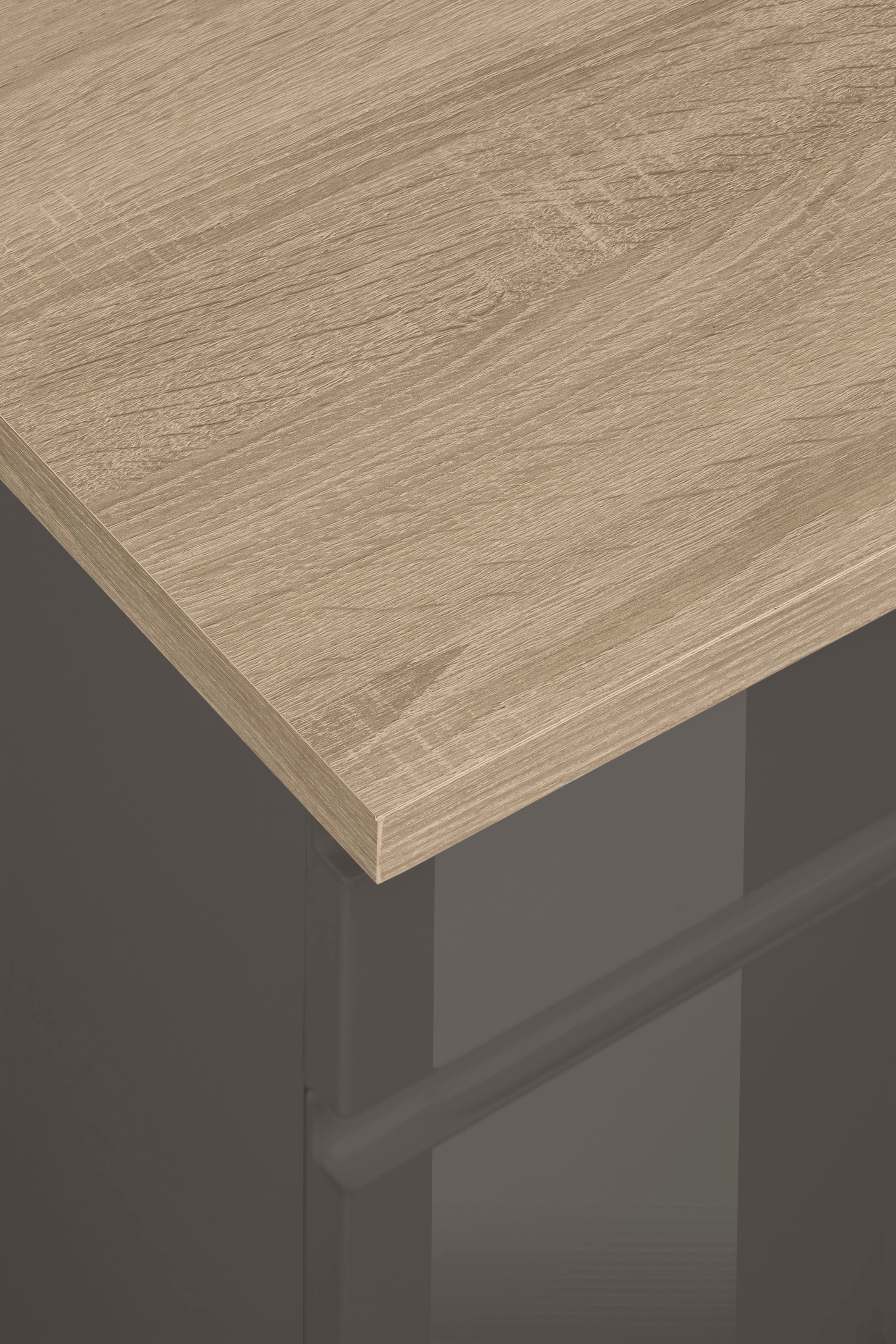 HELD MÖBEL Küchenzeile »Virginia«, Breite 390 cm, mit Glaskeramik-oder Induktionskochfeld