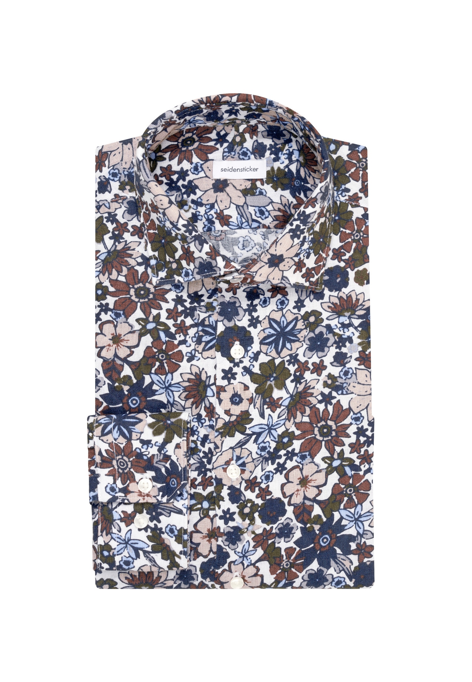 seidensticker Businesshemd »Slim«, Slim Langarm Kentkragen Floral