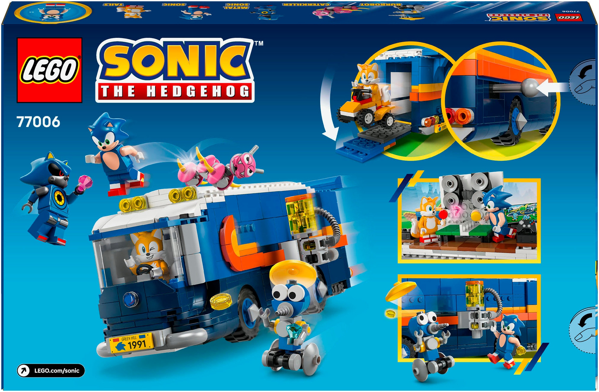 LEGO® Konstruktionsspielsteine »Team Sonics Kommando-Truck (77006), LEGO Sonic«, (747 St.), Made in Europe