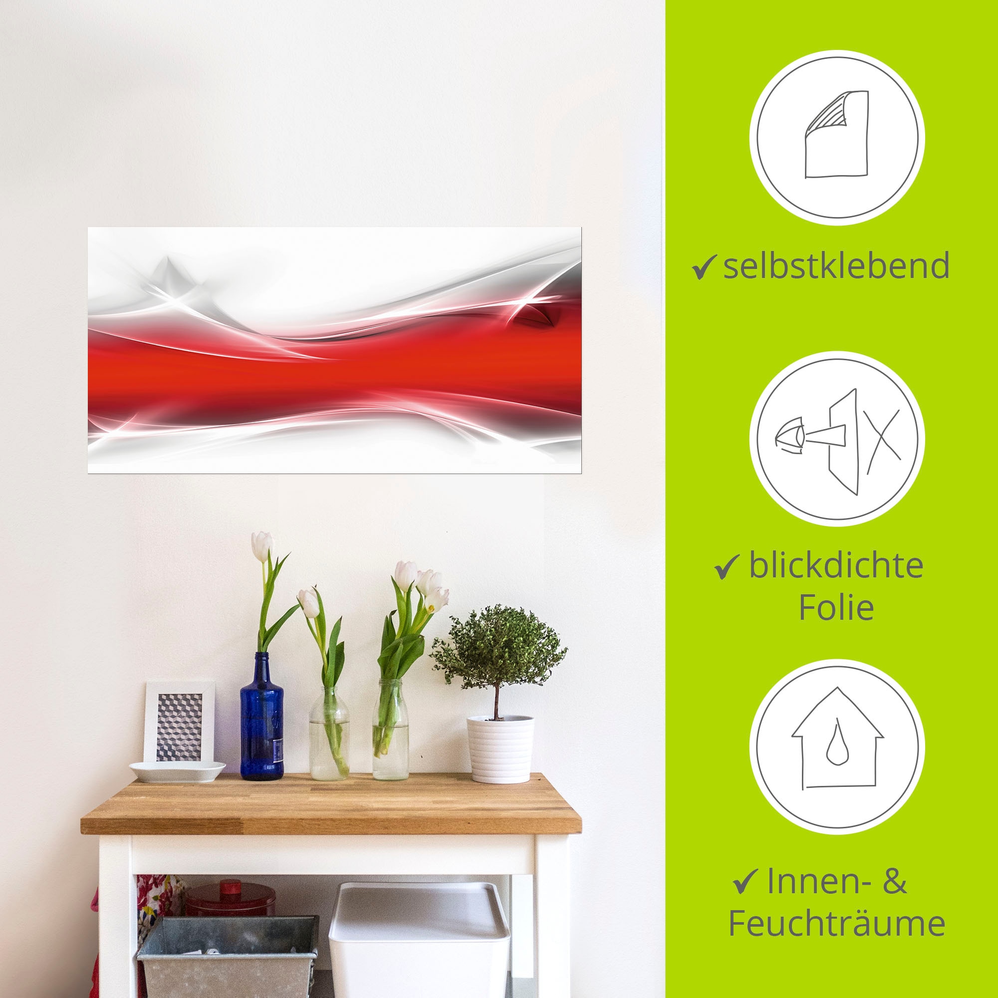 Artland Wandbild »Kreatives Element«, Gegenstandslos, (1 St.), als Leinwandbild, Wandaufkleber in verschied. Größen