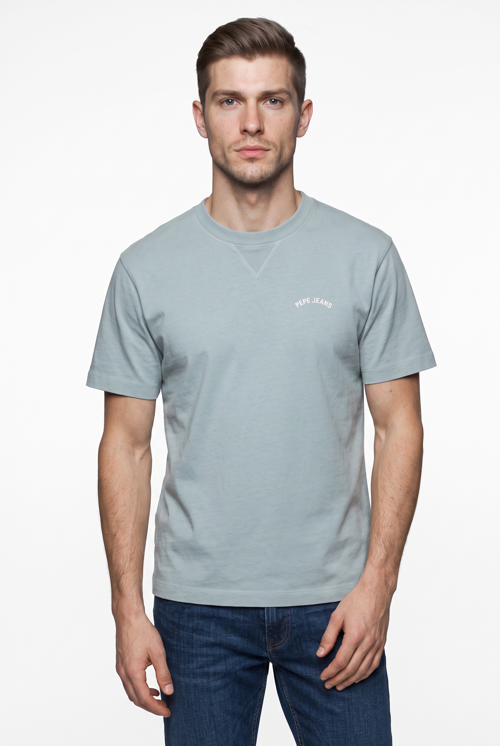Pepe Jeans T-Shirt »JOHN TEE« mit V-Naht am Rundhals