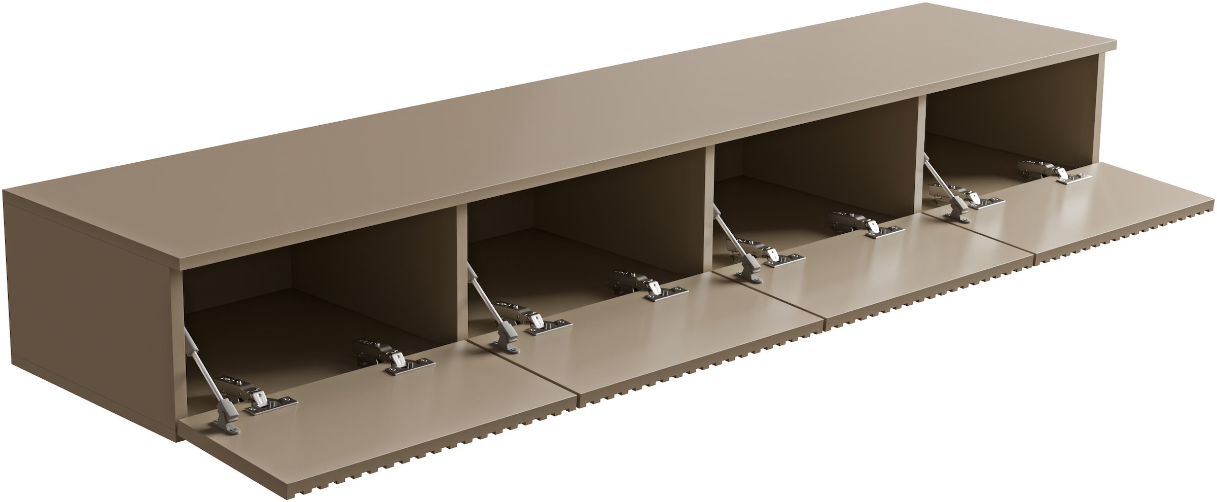 HBZ Lowboard »Lowboard Lanai, hängend, mit moderner Rillenoptik« 1 Stk. tlg. Breite 180cm, Melaminbeschichtung, Push-to-Open