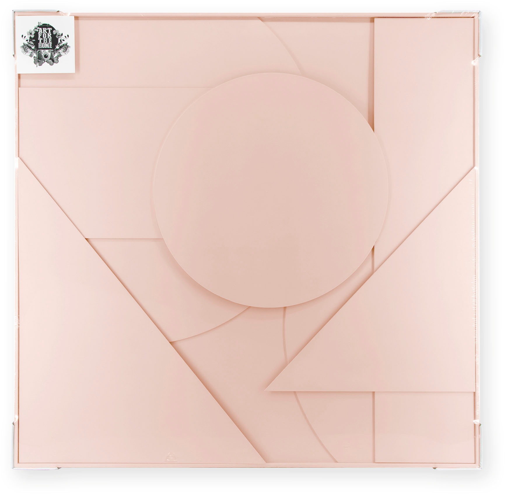Art for the home Bild mit Rahmen »Abstract 3D« 1 Stk. tlg. Wanddeko Ornament Beige 80x80cm